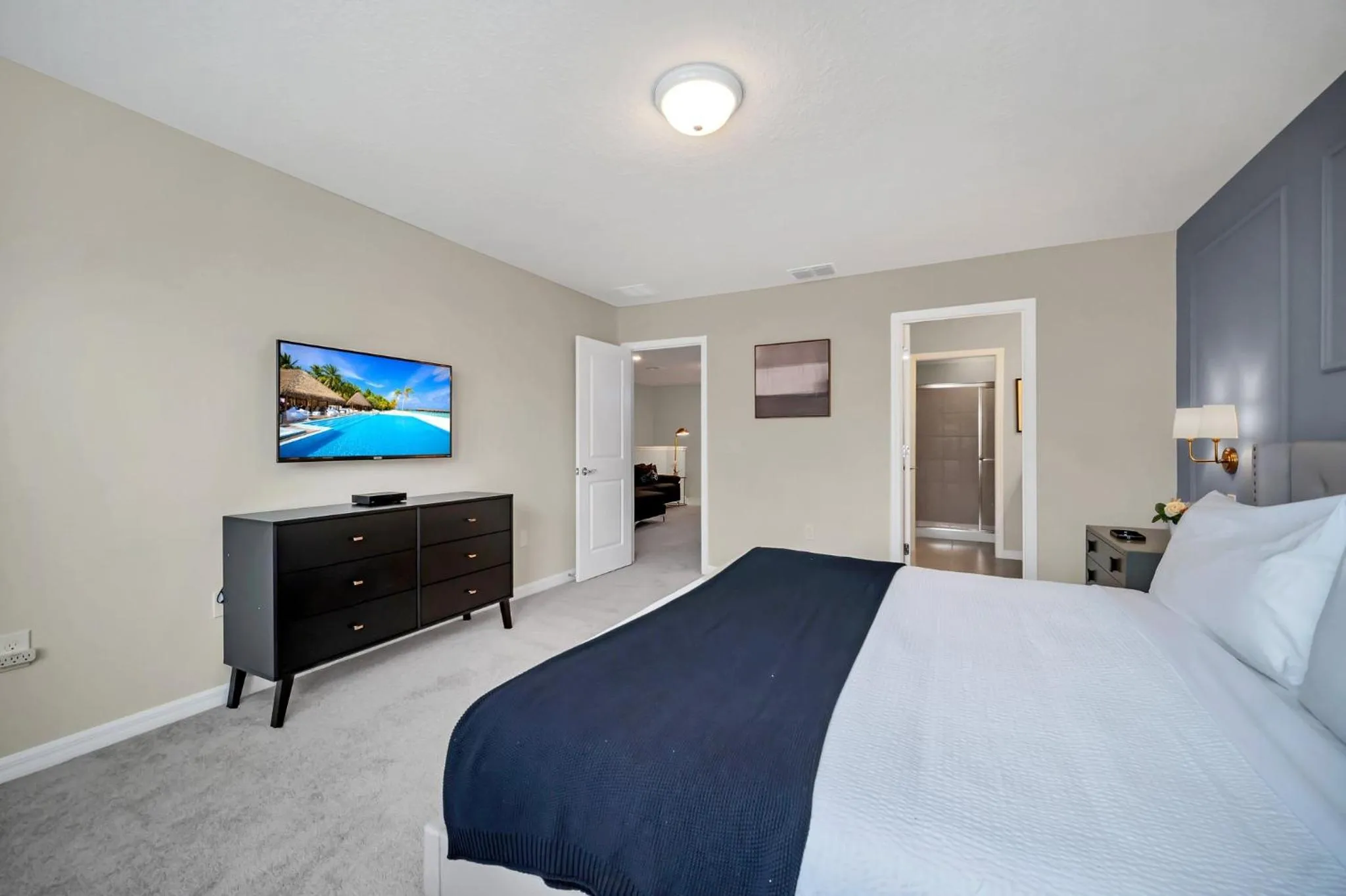 Bed in Free Waterpark Private Splash Pool Near Disney