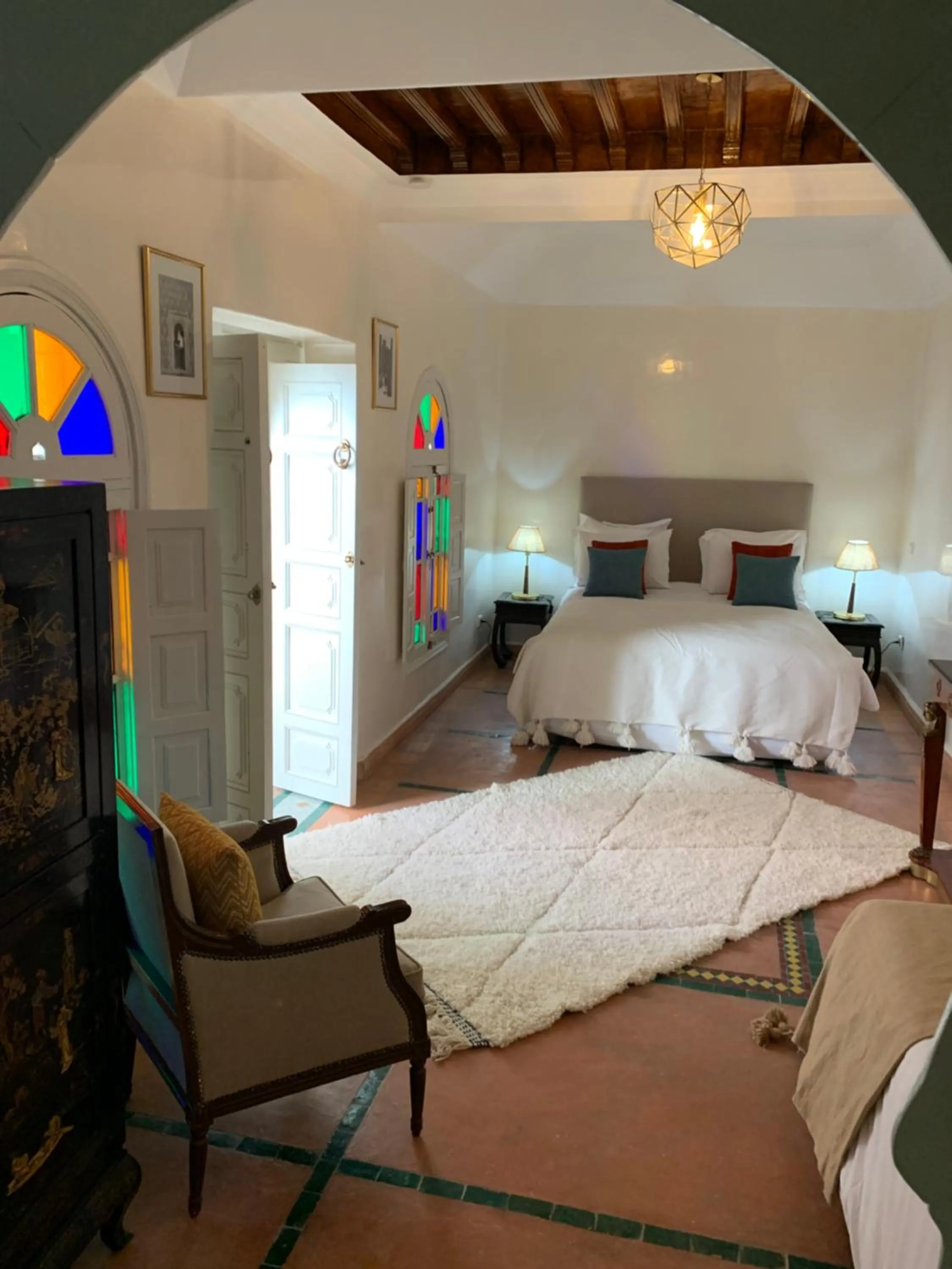 Photo of the whole room, Bed in Riad LAMDINA