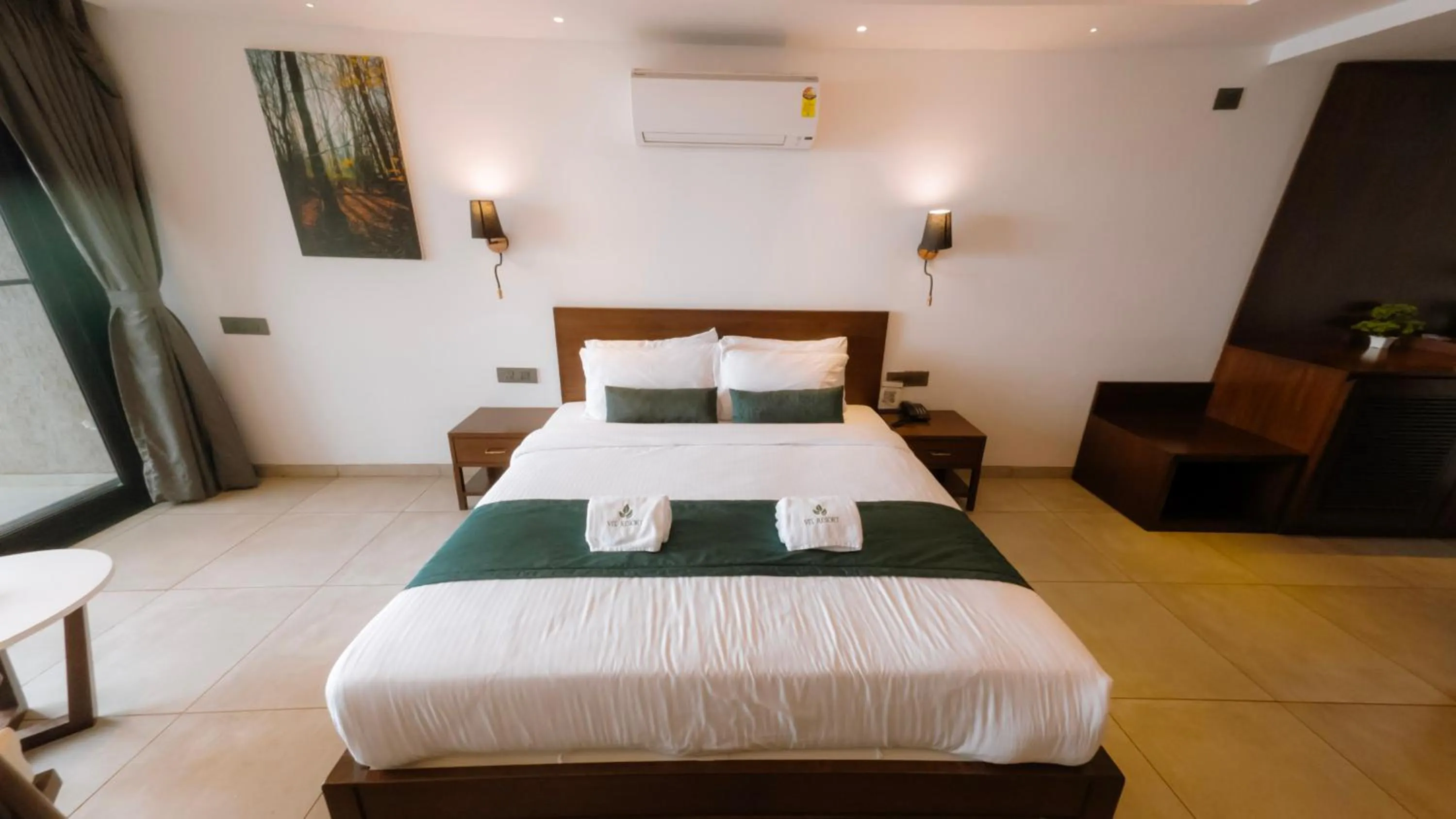 Bedroom, Bed in Vee Resort- The Suites of Royals