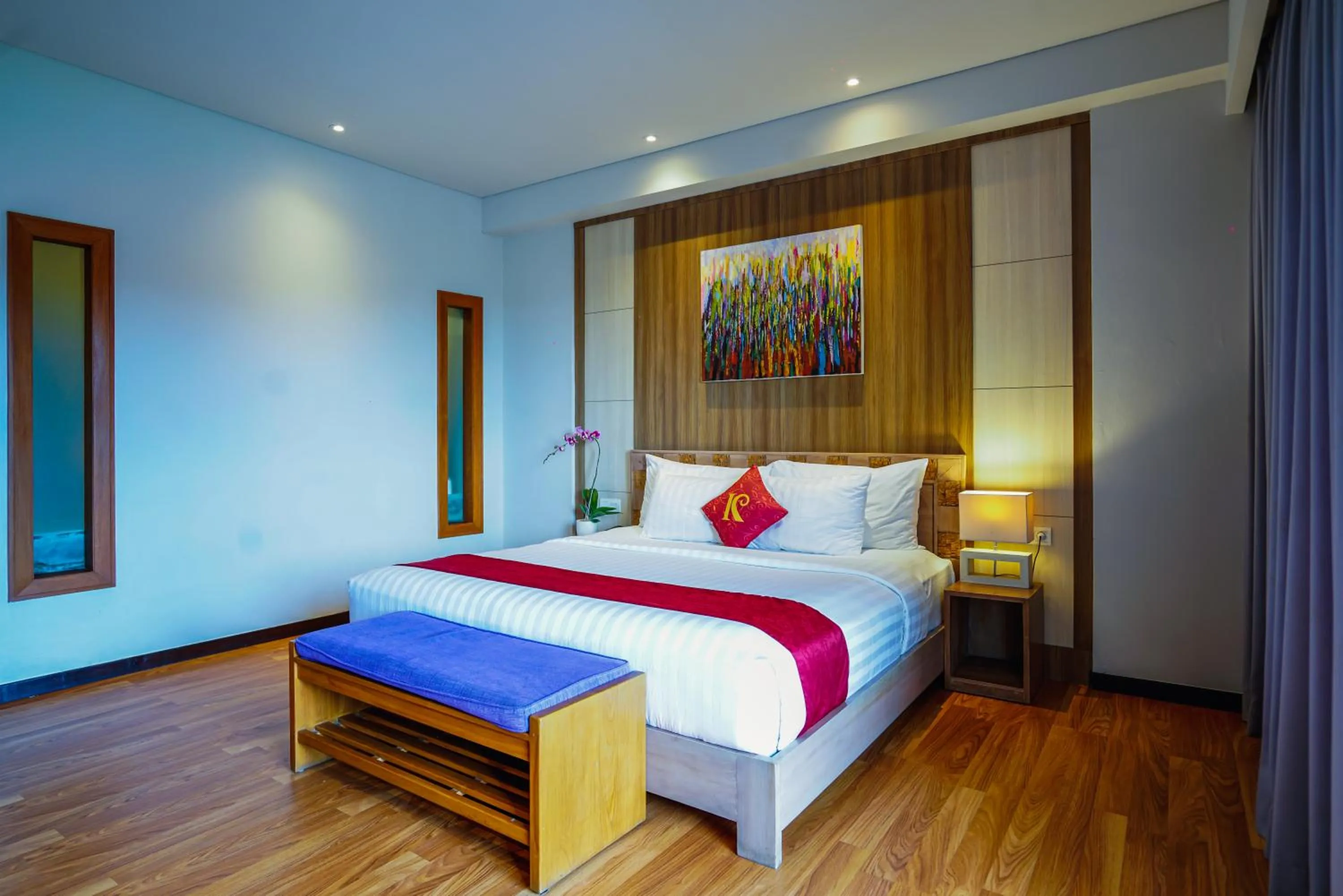 Bed in The Kirana Canggu Hotel