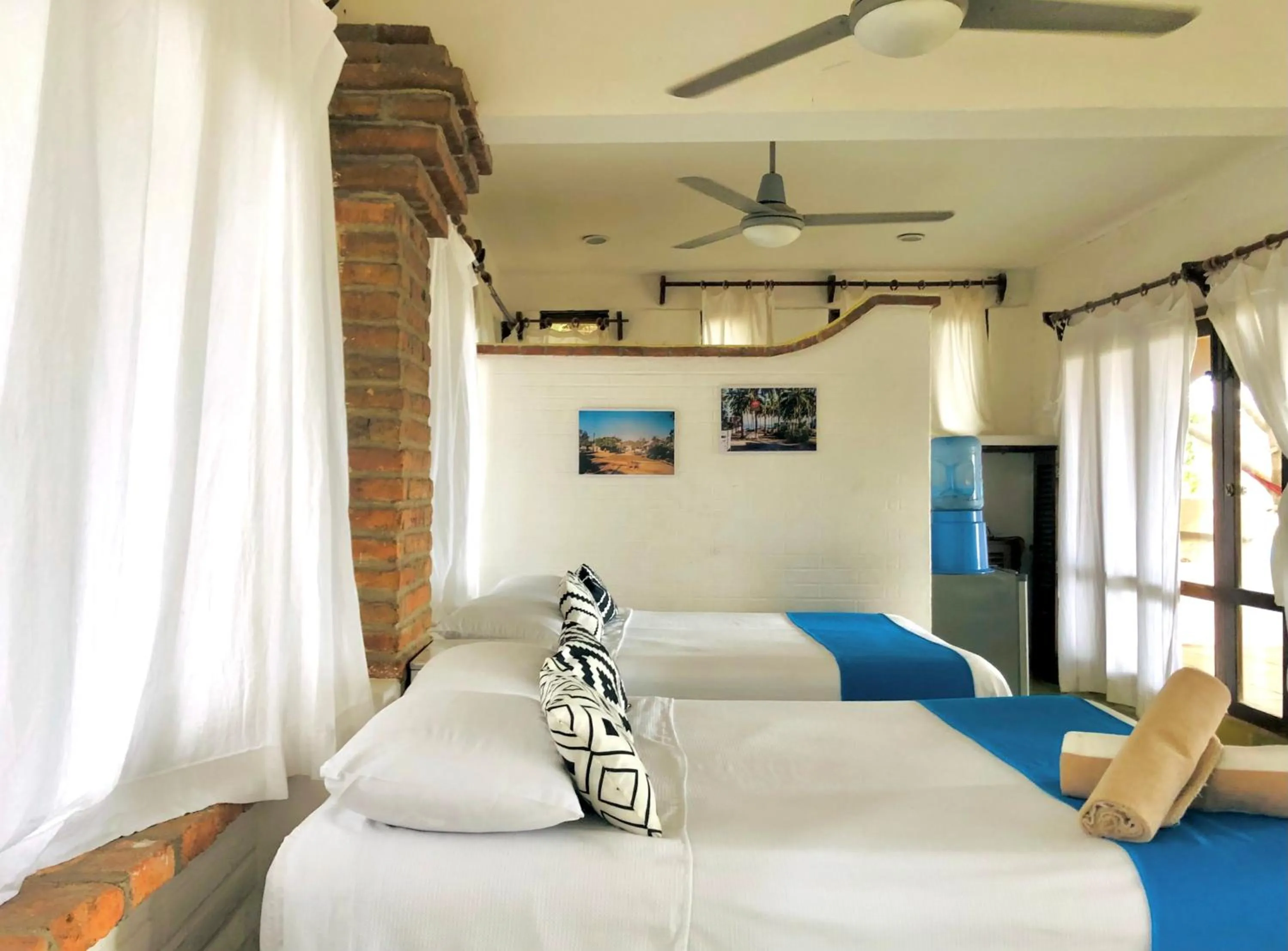 Bed in Sayulita Beach House Hotel