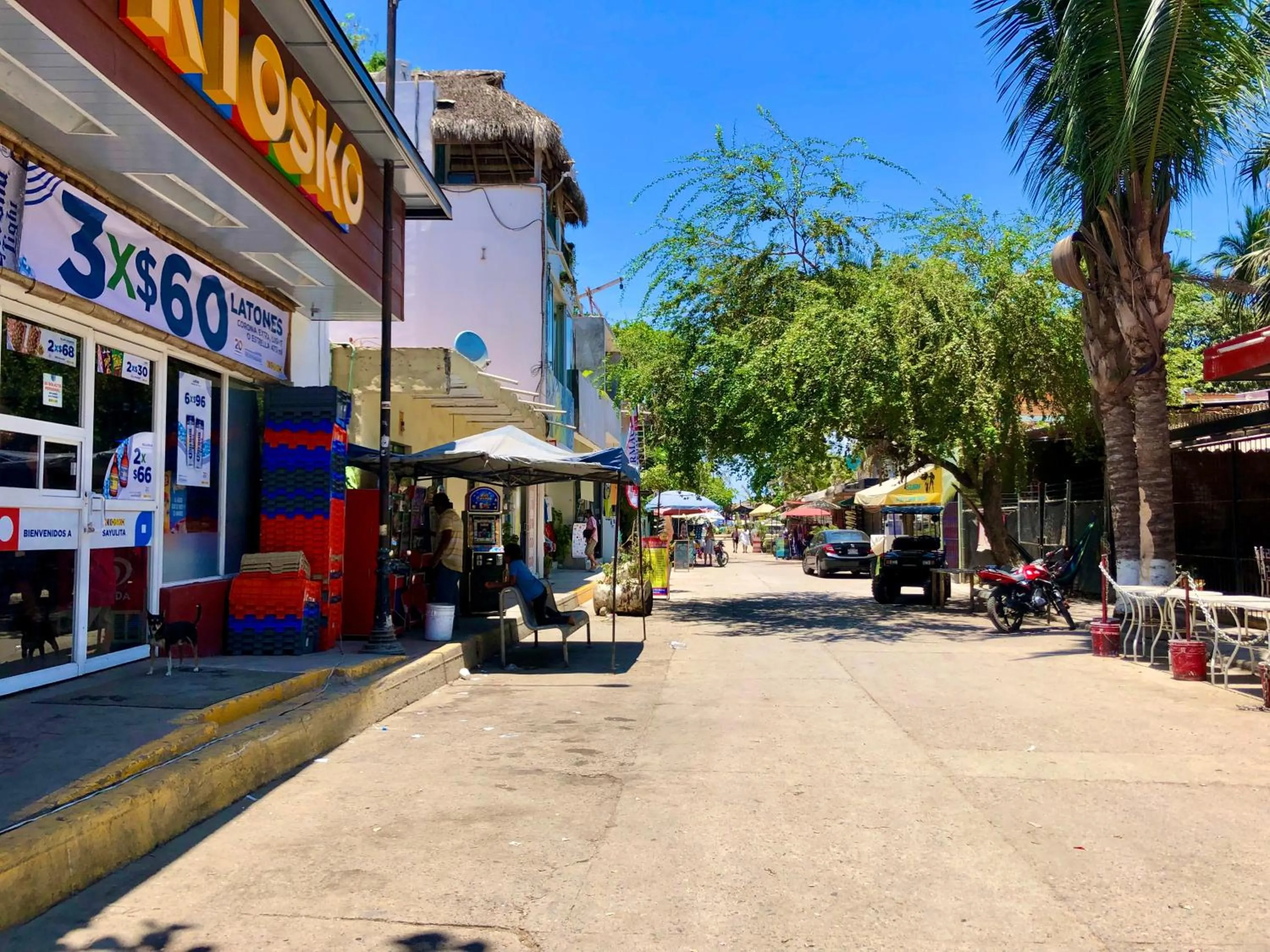 Quiet street view in Sayulita Beach House Hotel
