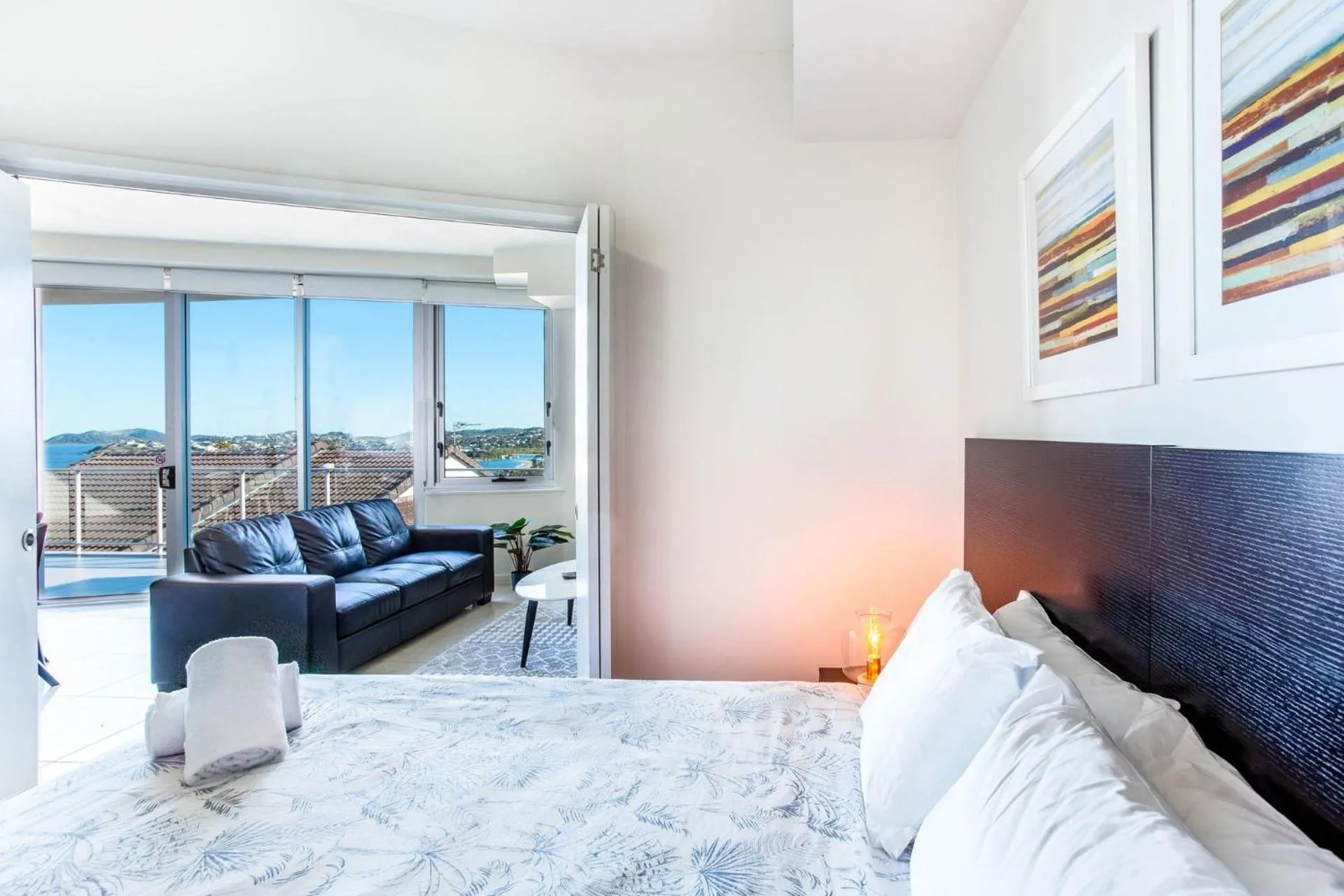 Bed in Ocean View Apartment Yeppoon