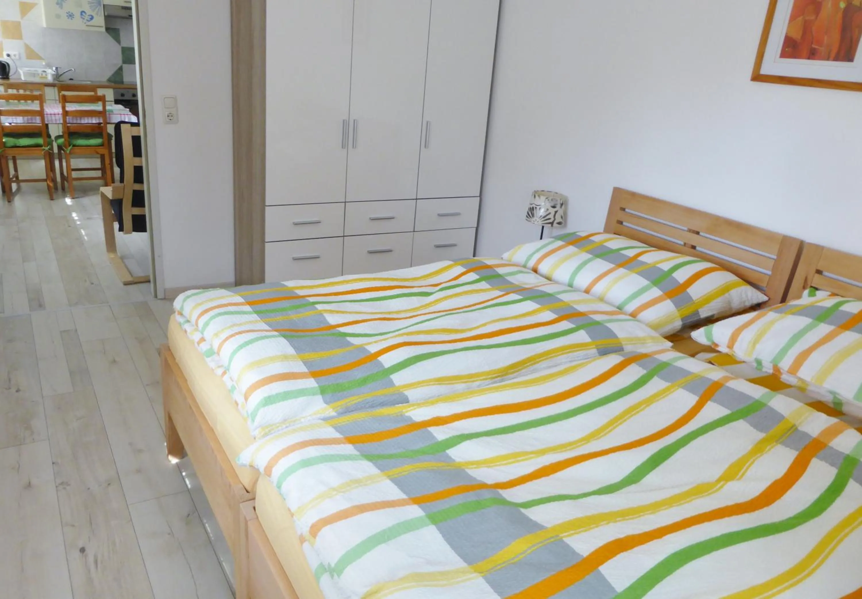 Bed in Ferienwohnung Sailer