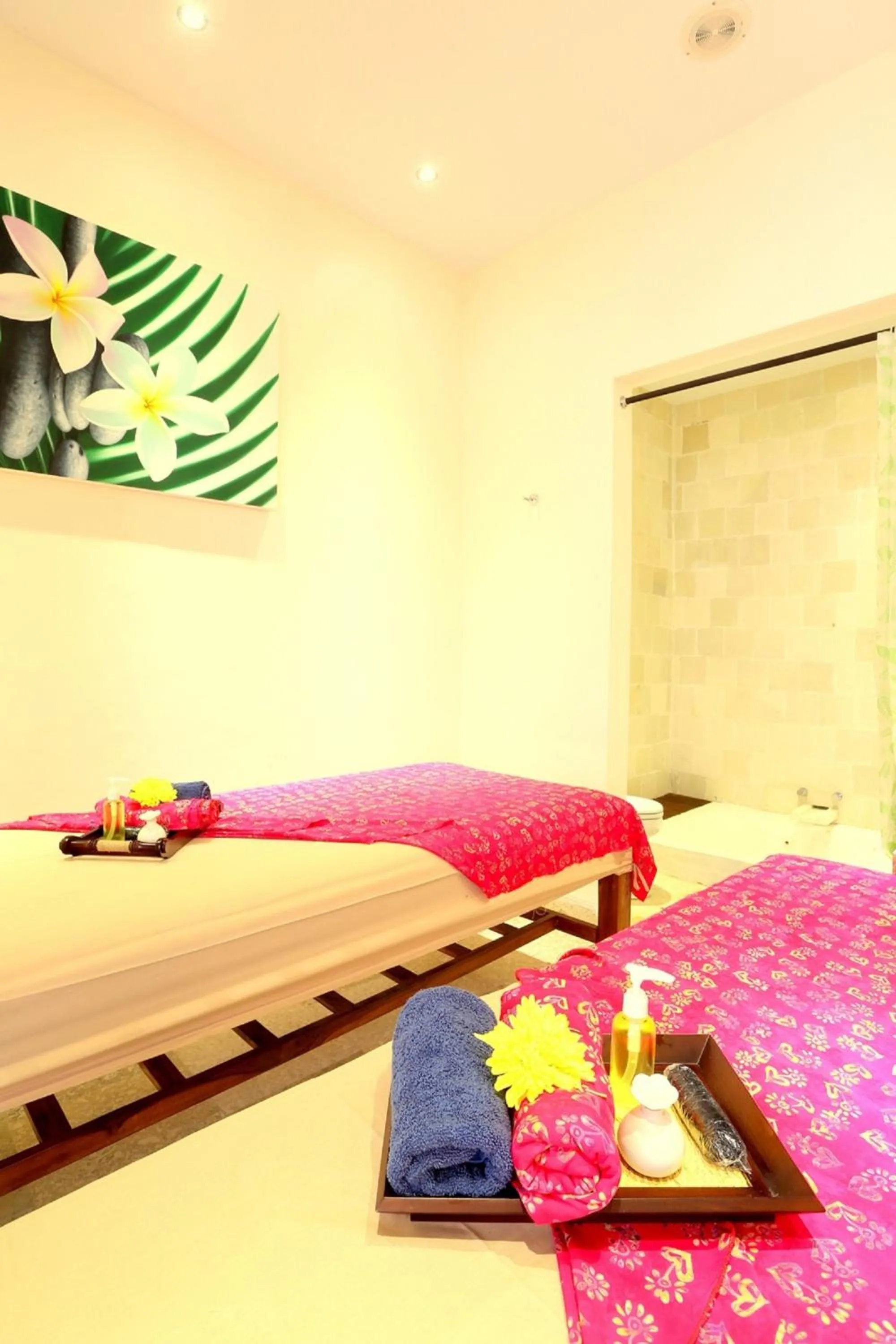 Bed in Jas Green Villas and Spa