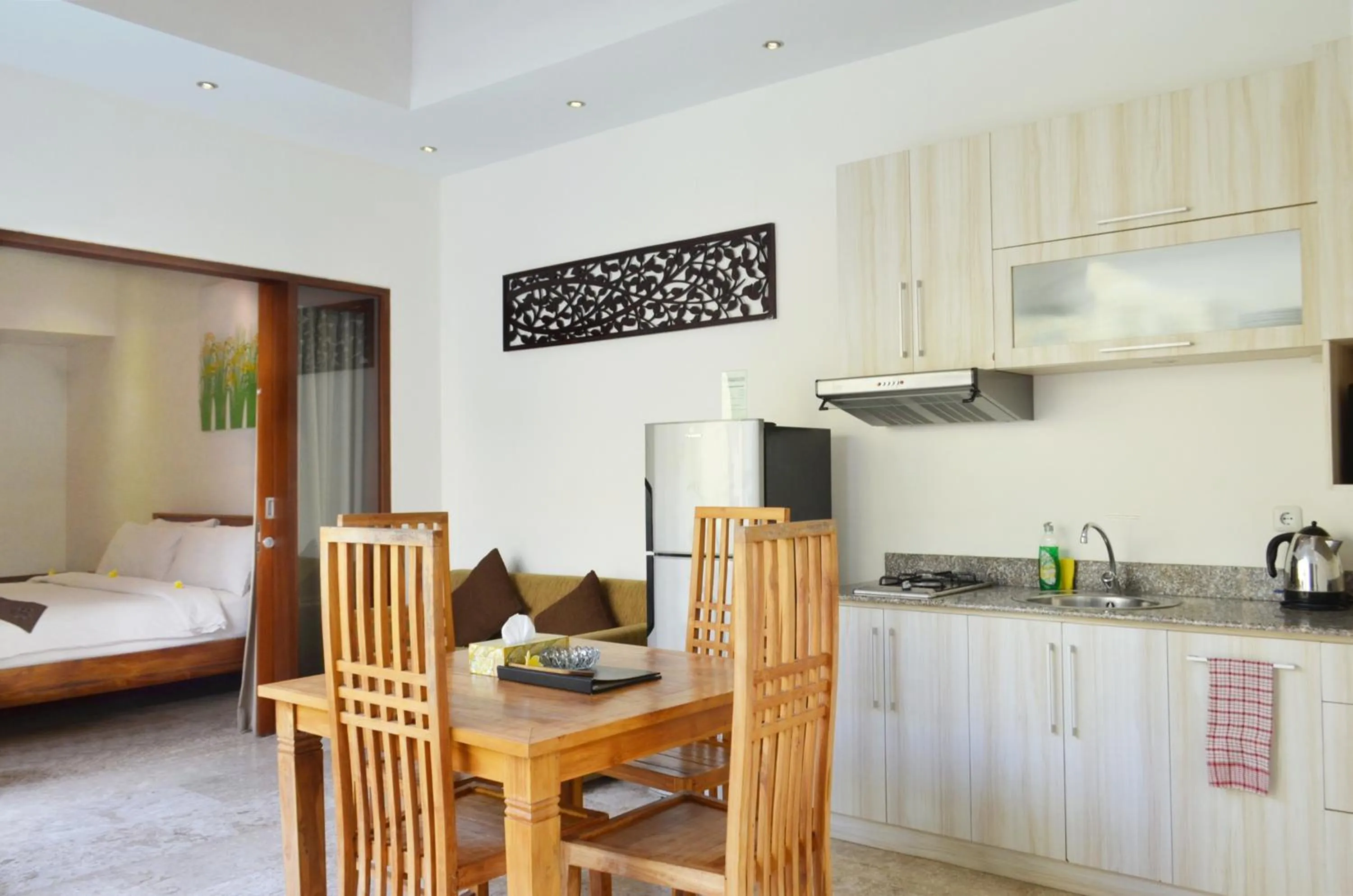 Coffee/tea facilities, Bed in Jas Green Villas and Spa