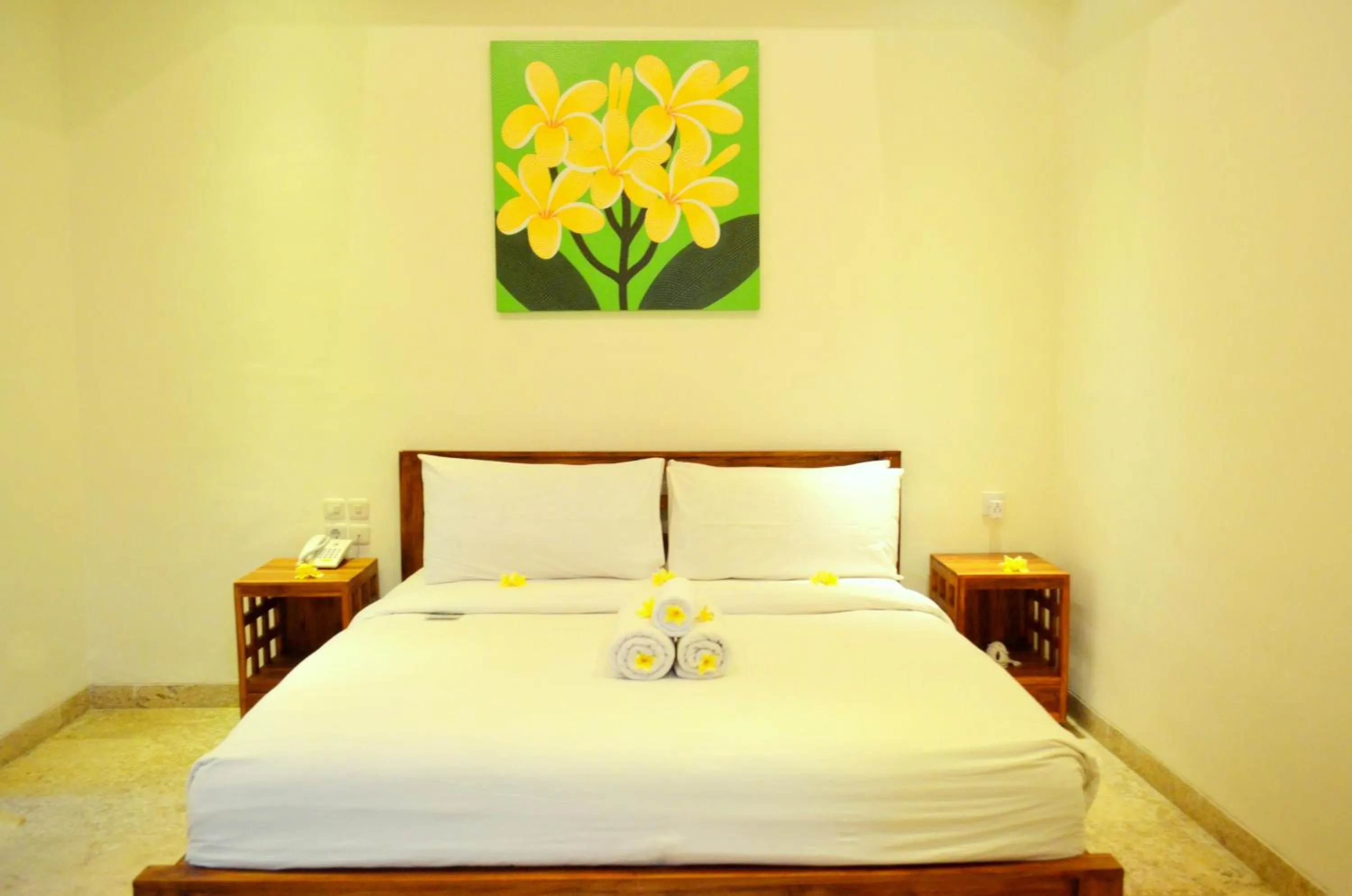 Bed in Jas Green Villas and Spa