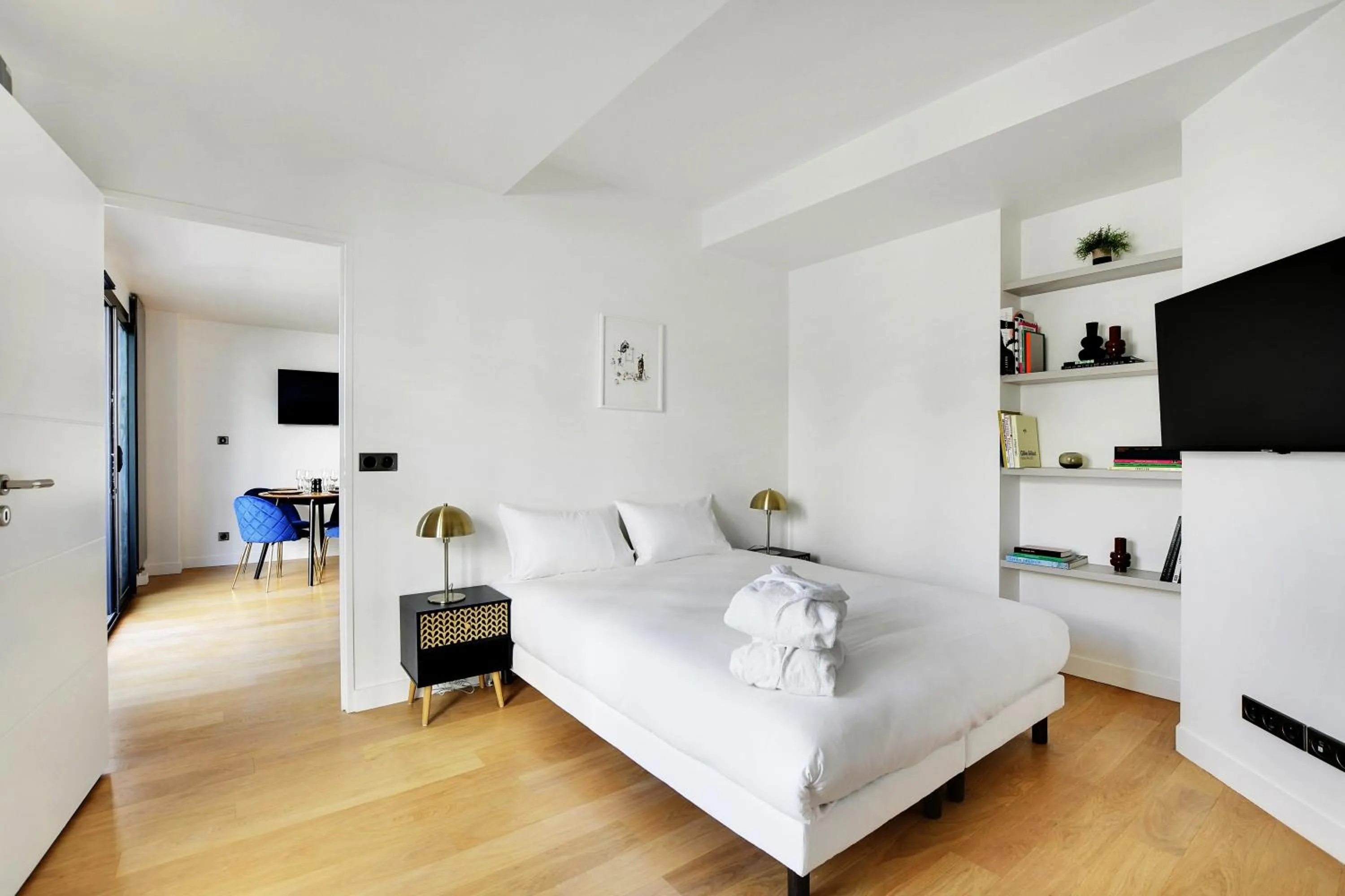 Bedroom, Bed in Drawing House