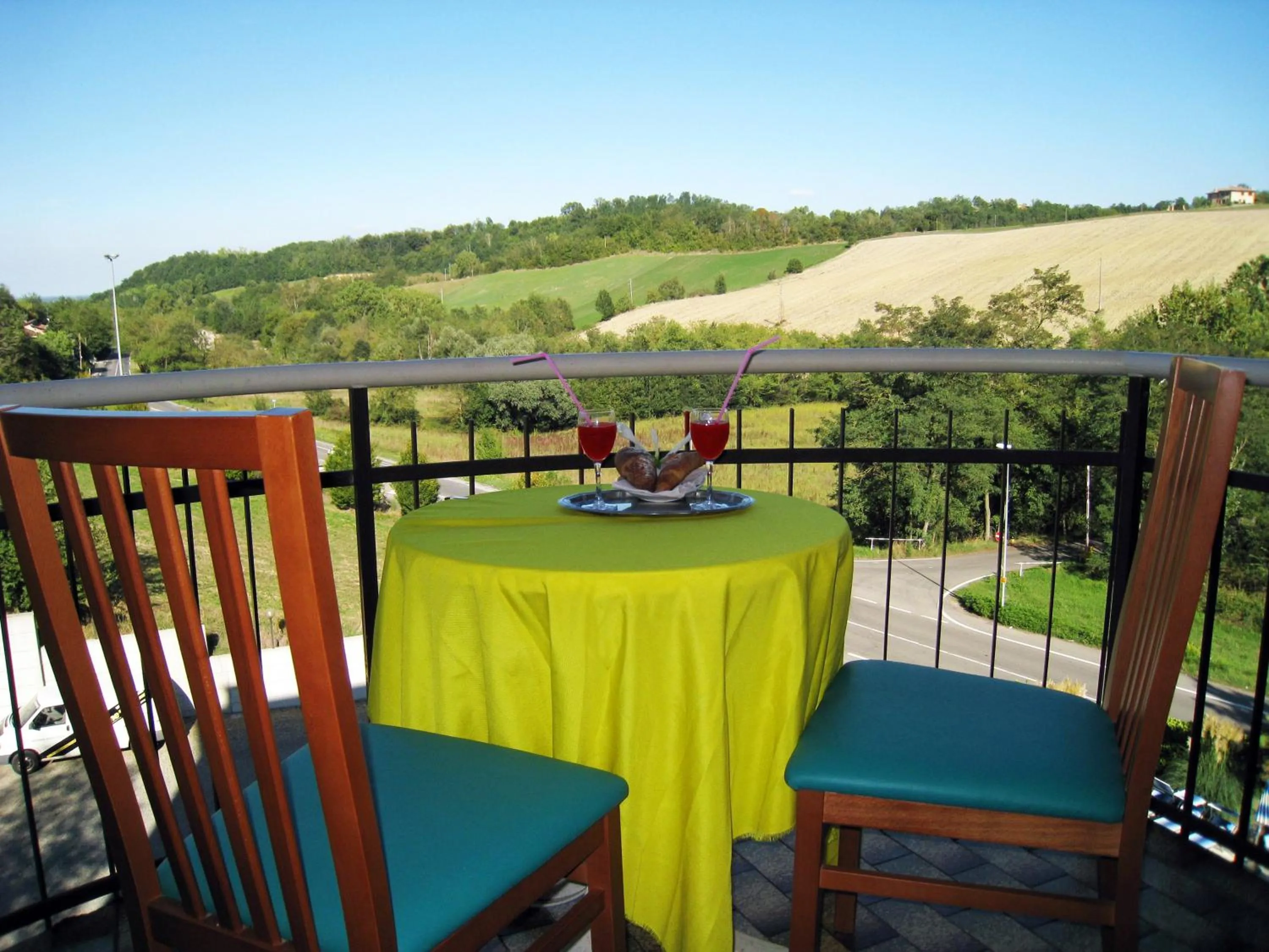 Balcony/Terrace in Hotel Boomerang - Check-in & Meals in front at hotel Sporting