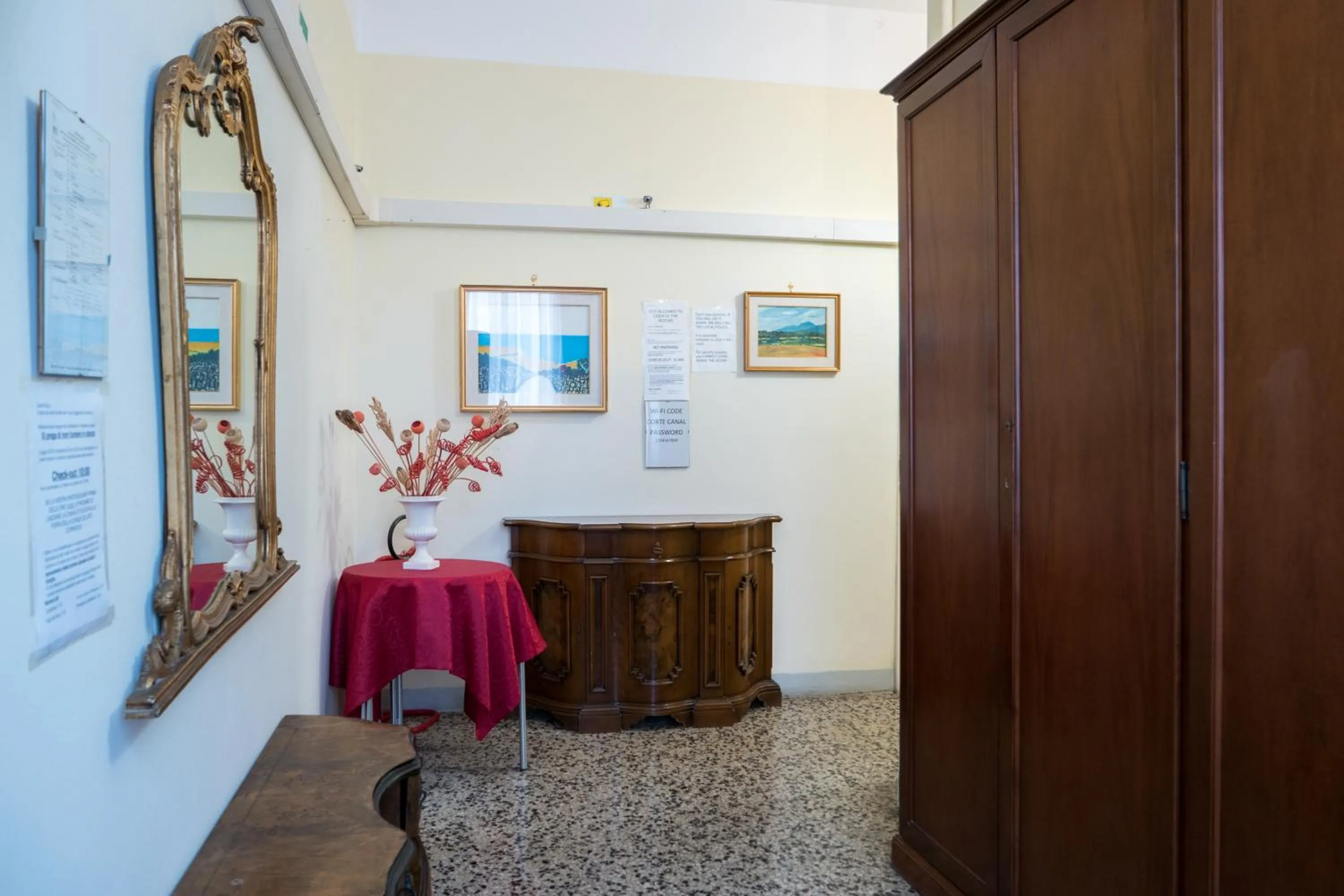 Seating area in Corte Canal Venice