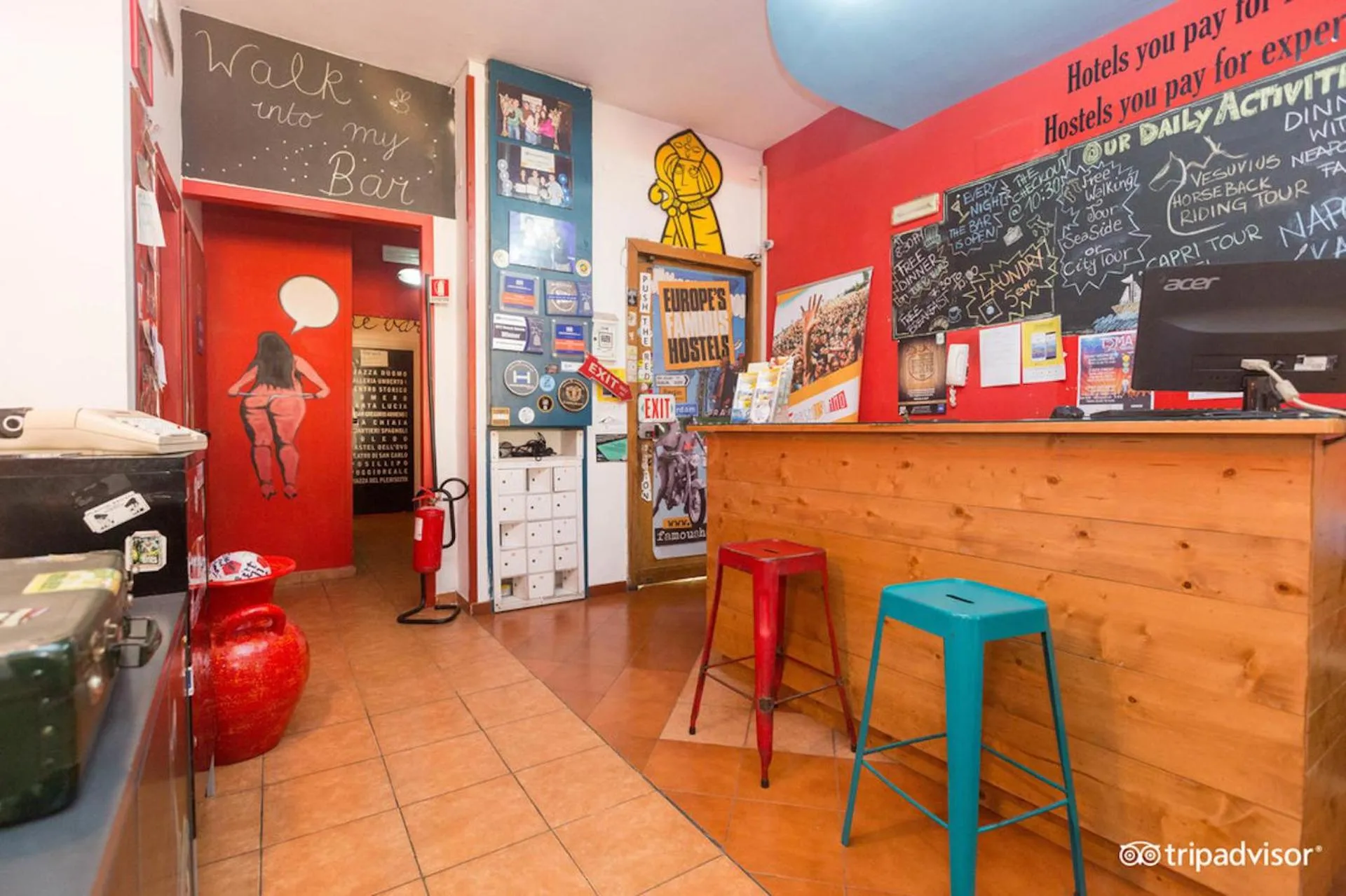 Lobby or reception in Hostel of the Sun