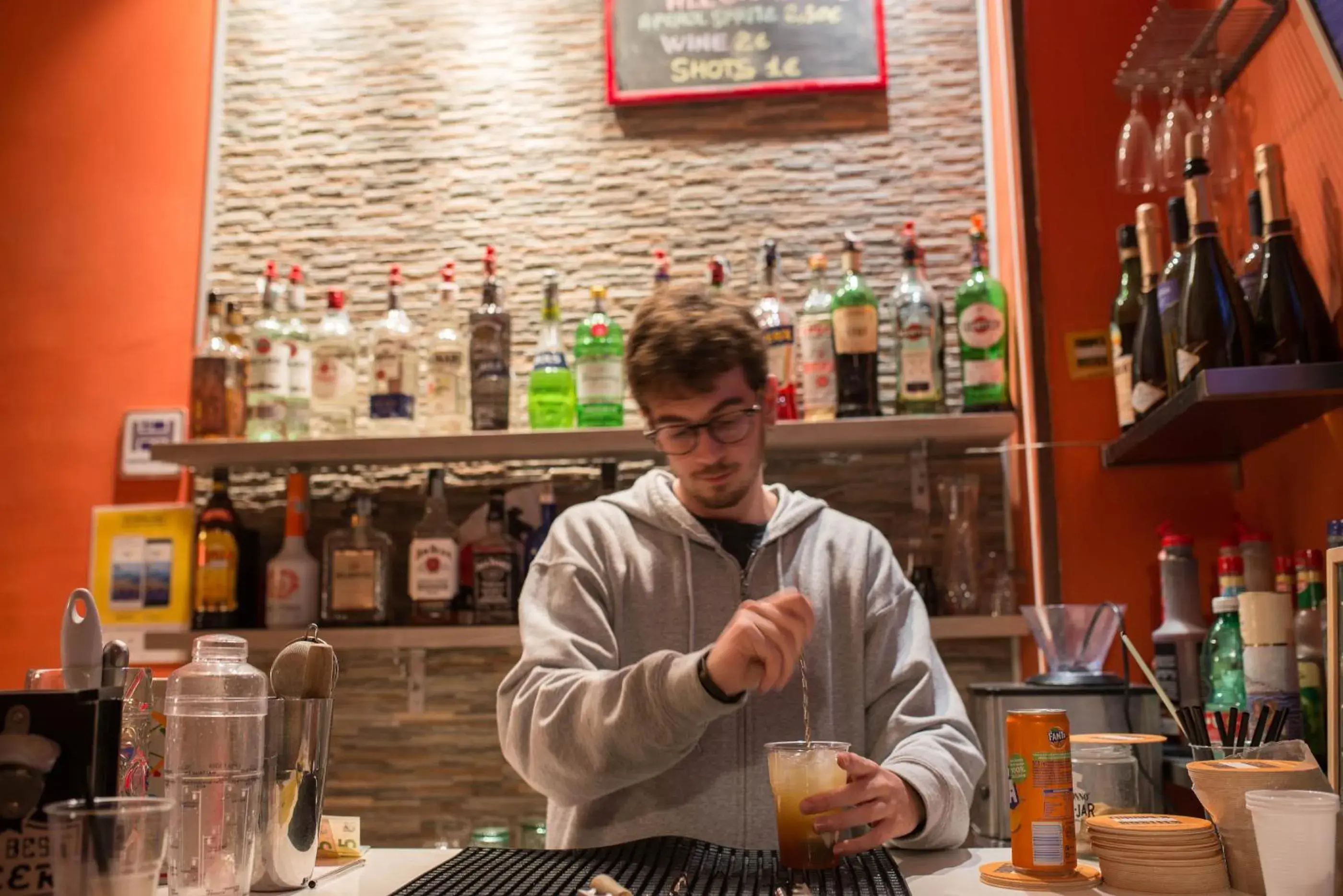 Alcoholic drinks in Hostel of the Sun Alcoholic drinks in Hostel of the Sun