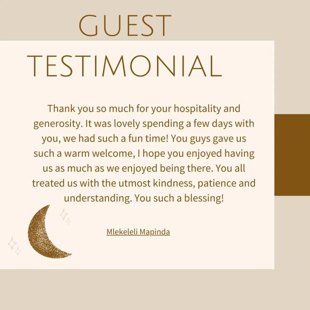 Text overlay in Palm View Guest House