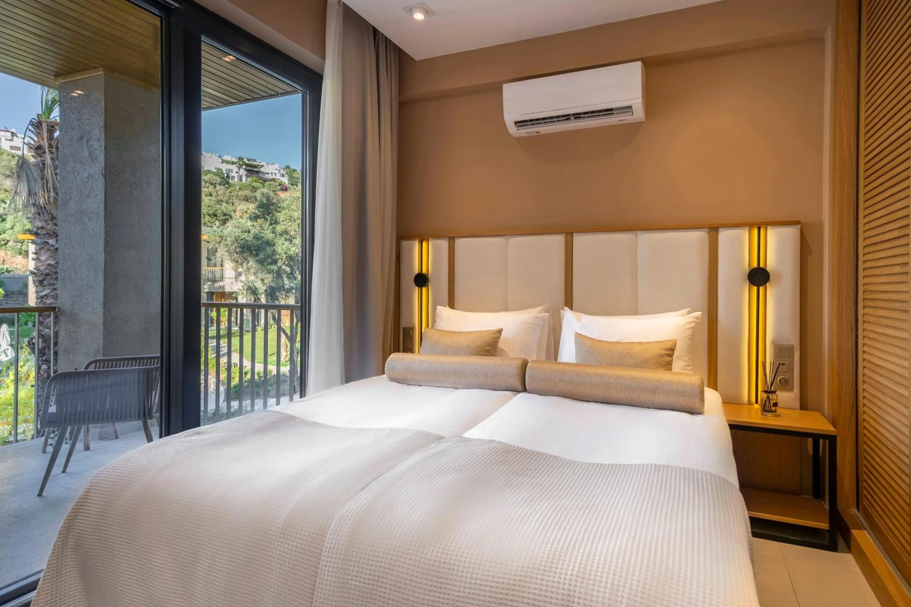 Bed in Helis Premium Suites Bodrum