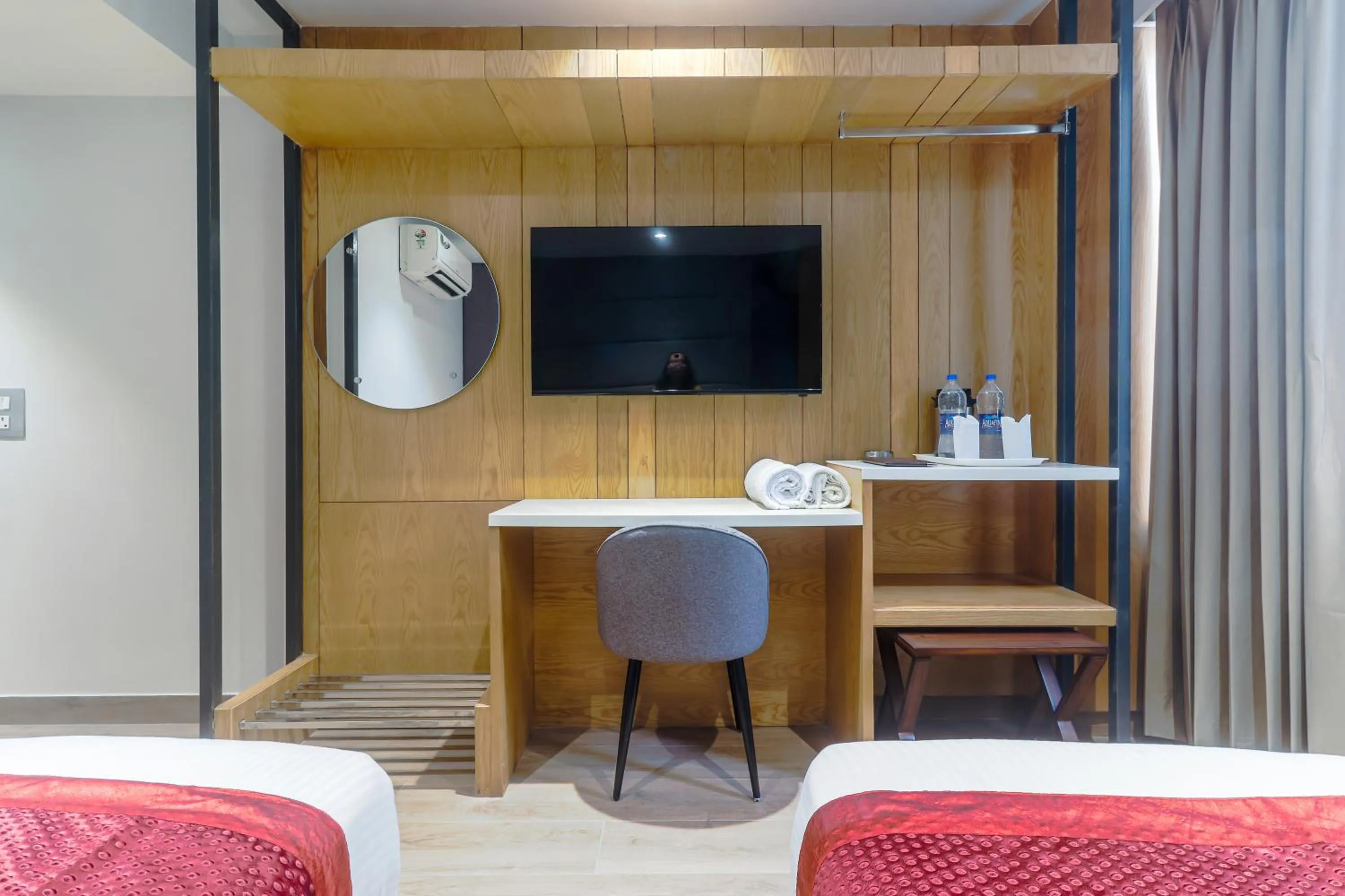 Communal lounge/ TV room in Hotel Bricks, Karol Bagh, New Delhi