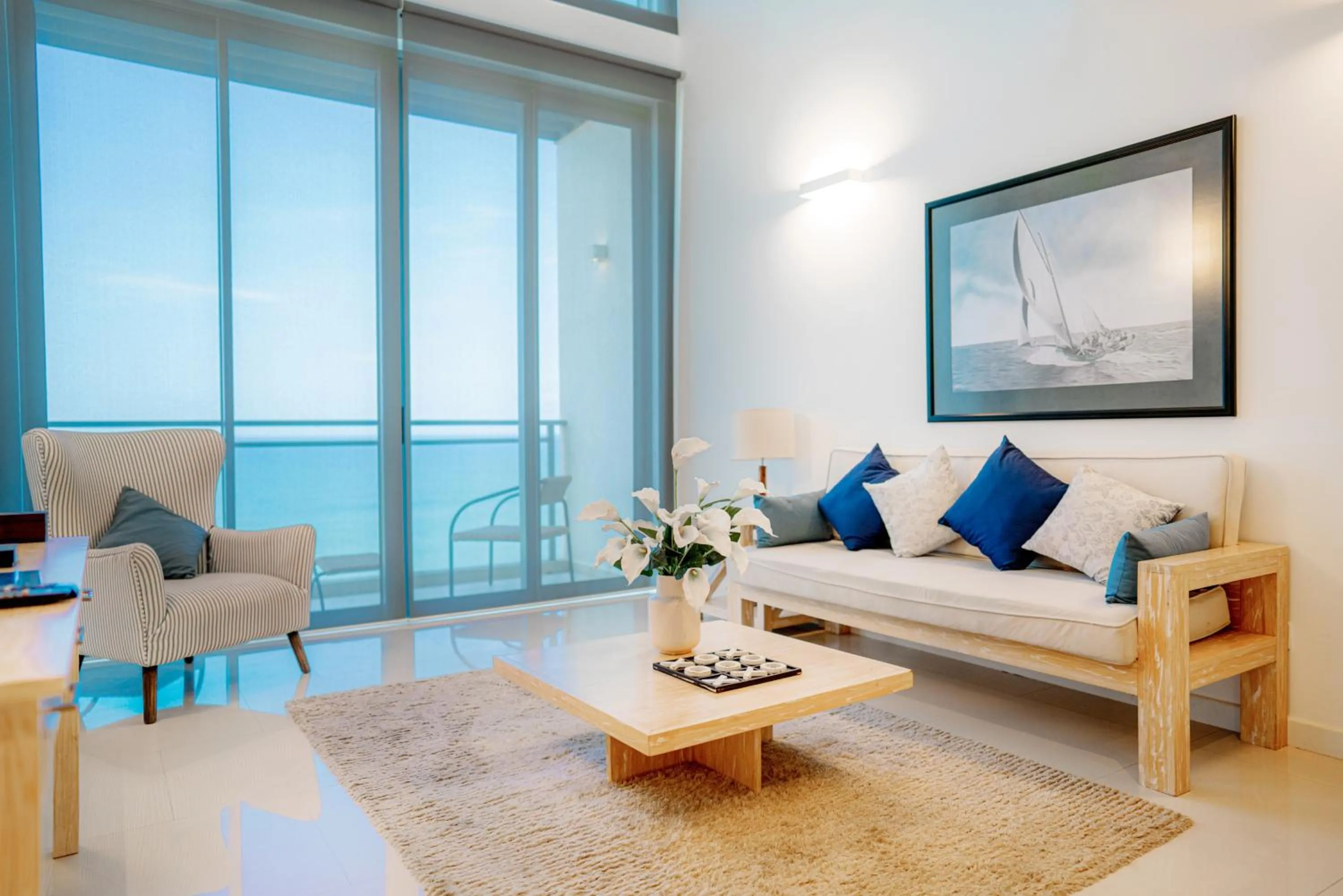 Living room in Oceanfront Galle by ICC