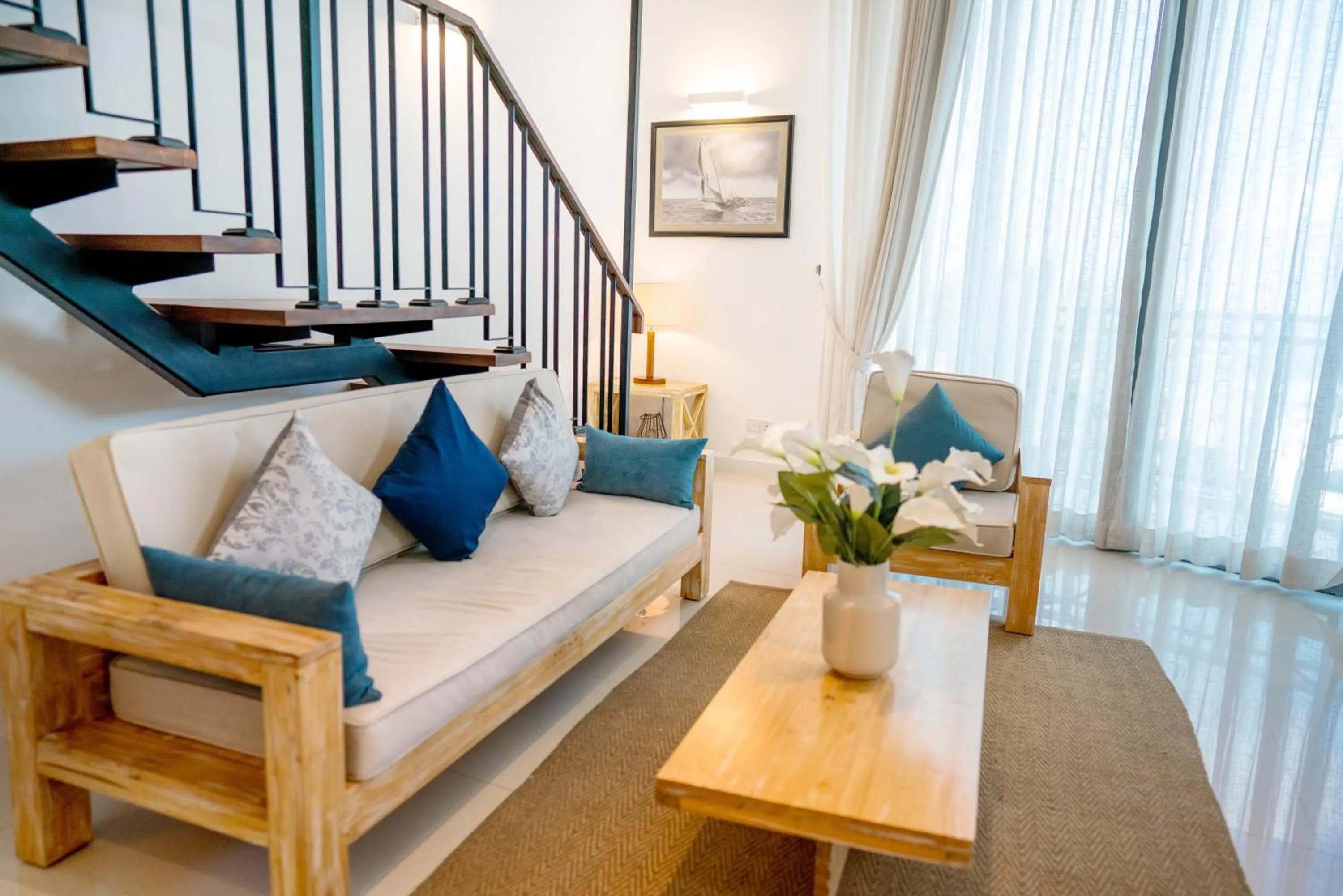 Living room in Oceanfront Galle by ICC