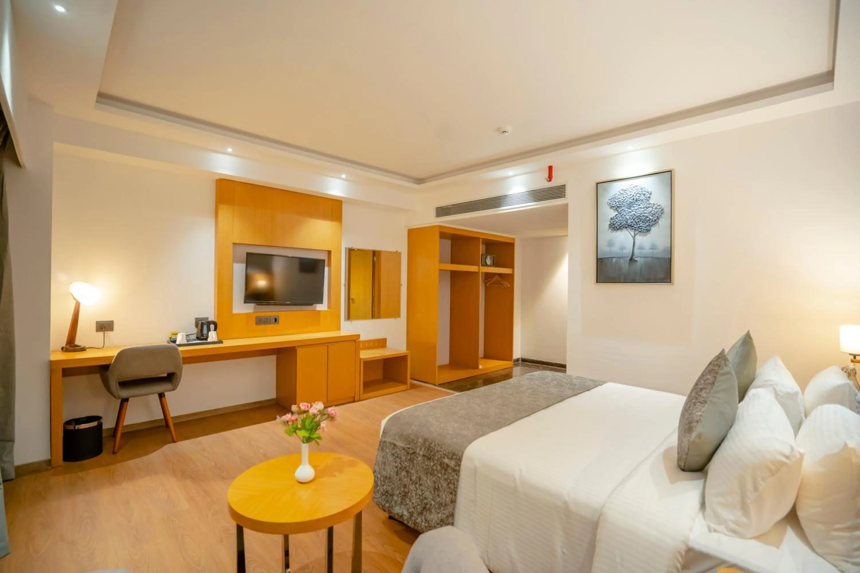 View (from property/room), Bed in Zip By Spree Hotels Chakan, Pune