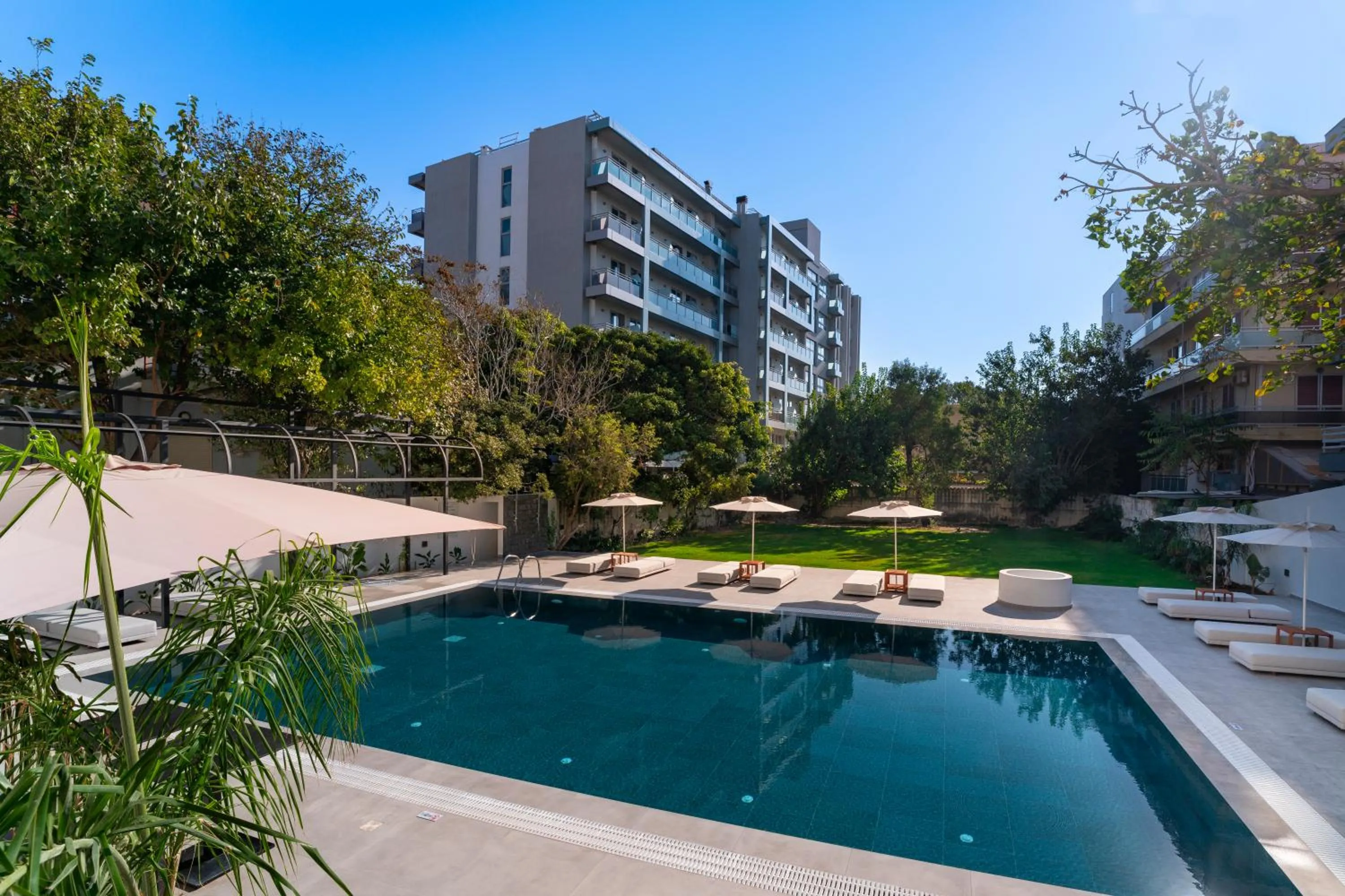 Pool view in Naillac Boutique Hotel