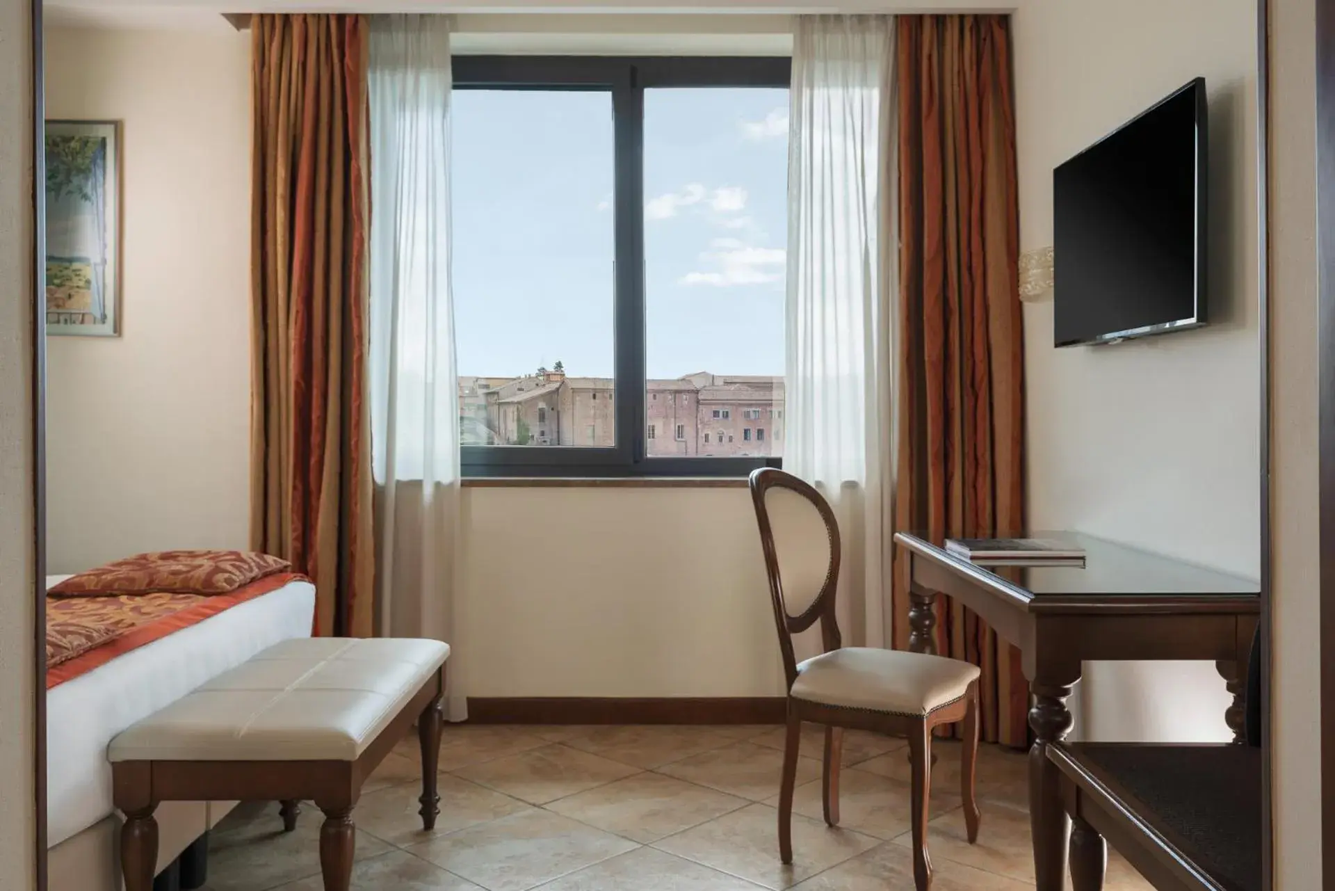 View (from property/room), Bed in Hotel Athena View (from property/room), Bed in Hotel Athena