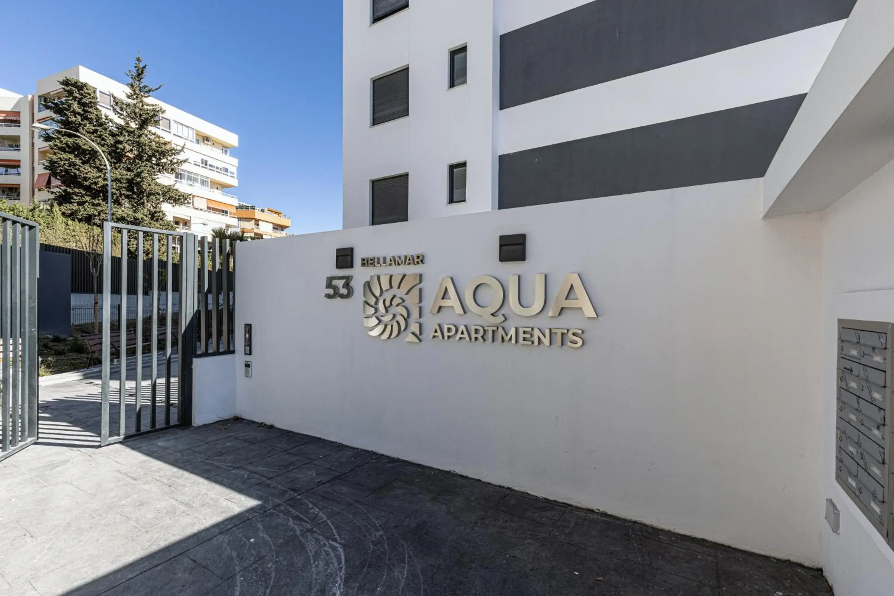 Facade/entrance in Aqua Apartments Bellamar, Marbella Facade/entrance in Aqua Apartments Bellamar, Marbella