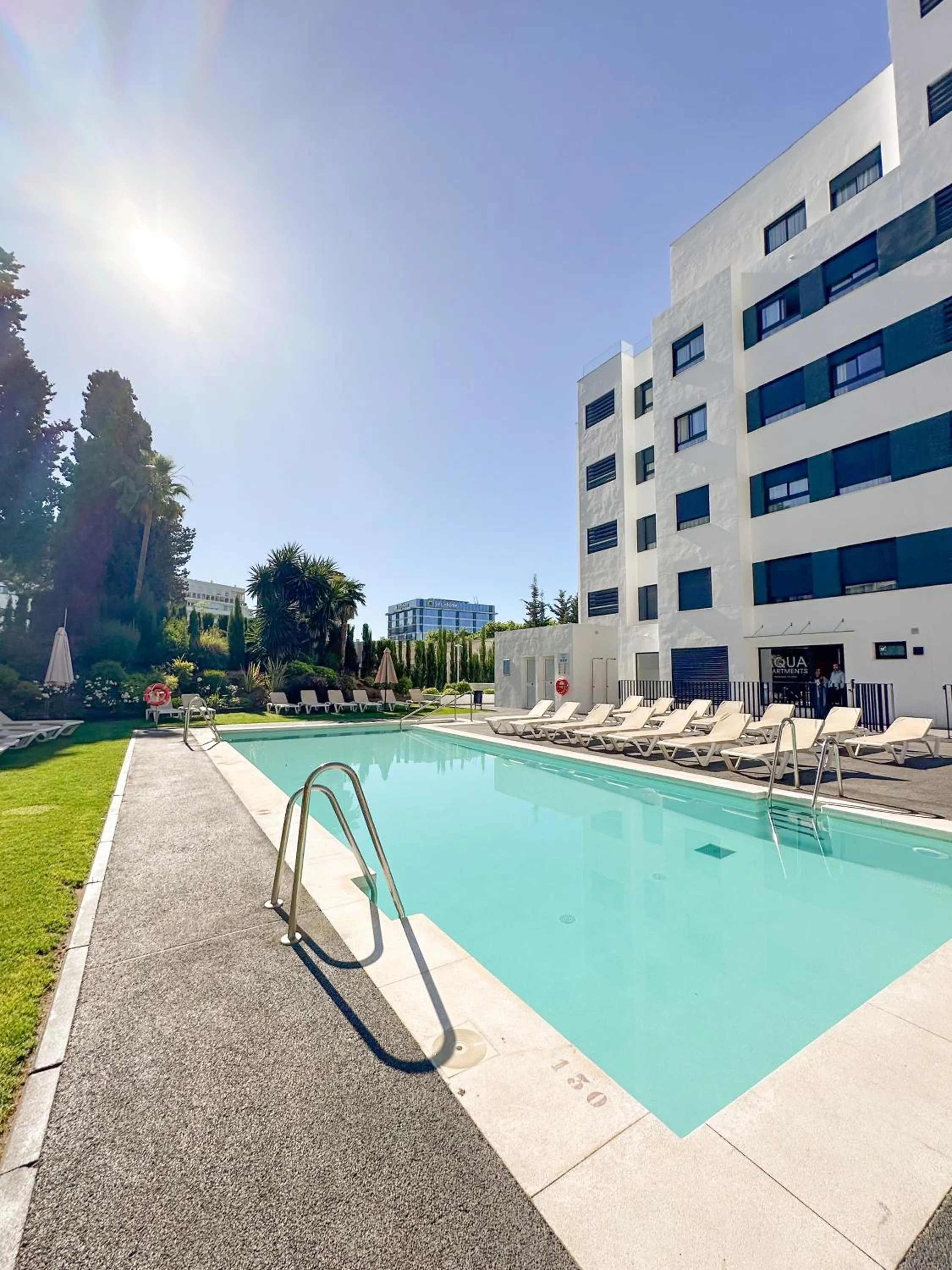 Swimming pool in Aqua Apartments Bellamar, Marbella