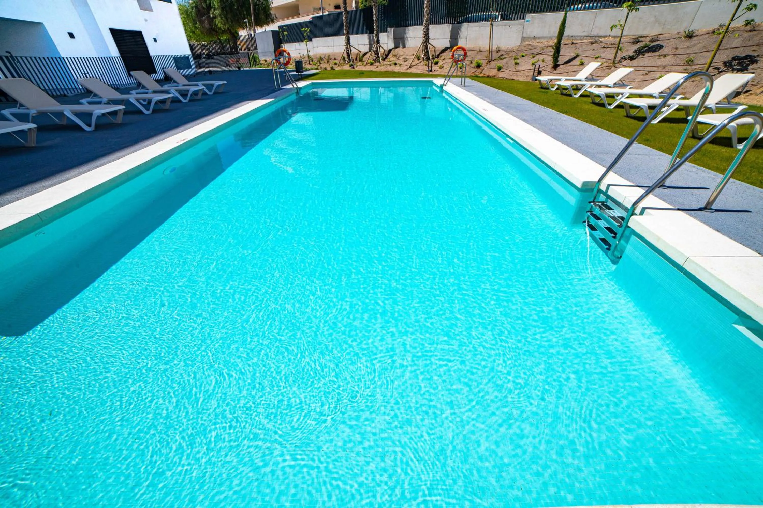 Pool view in Aqua Apartments Bellamar, Marbella