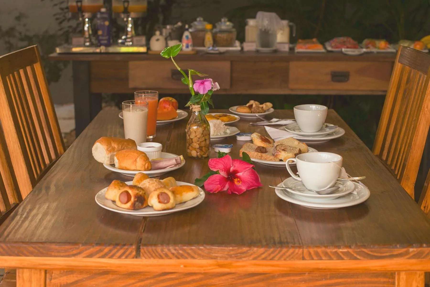 Breakfast in Tropical Beach