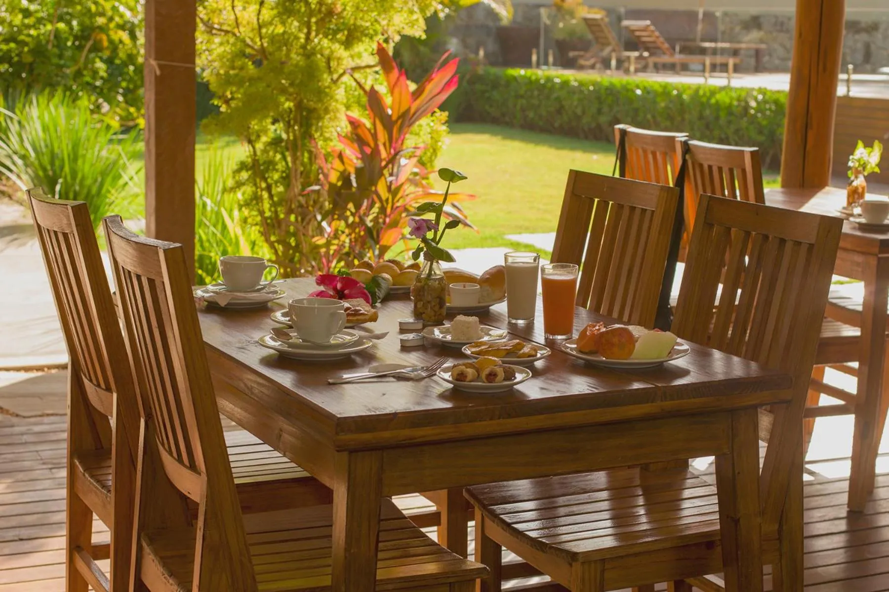 Breakfast in Tropical Beach