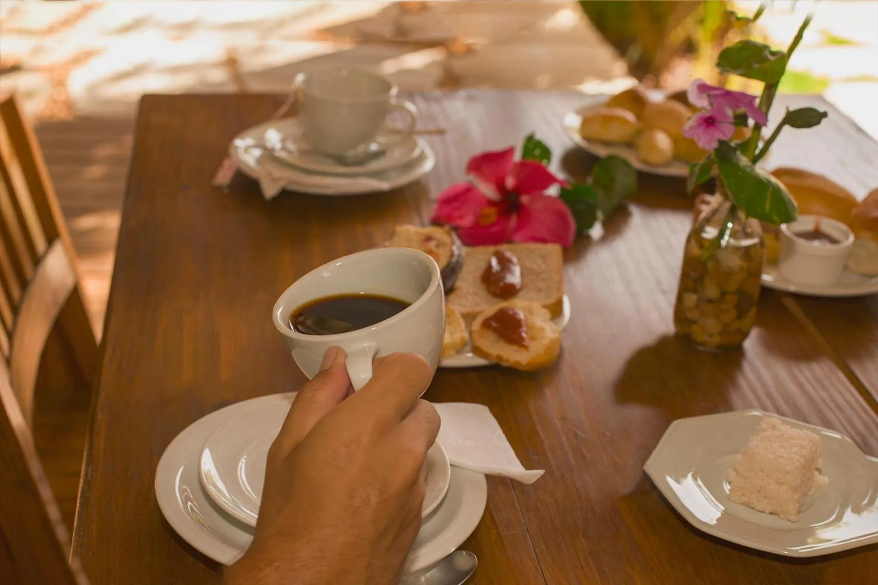 Breakfast in Tropical Beach