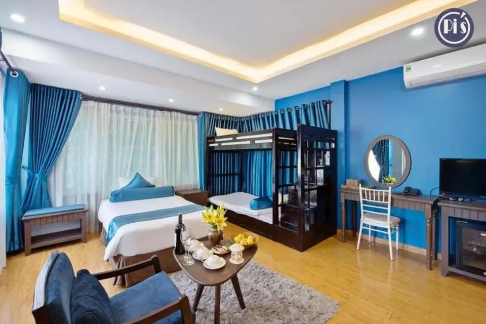 Bed in Pi’s Boutique Sapa Bed in Pi’s Boutique Sapa