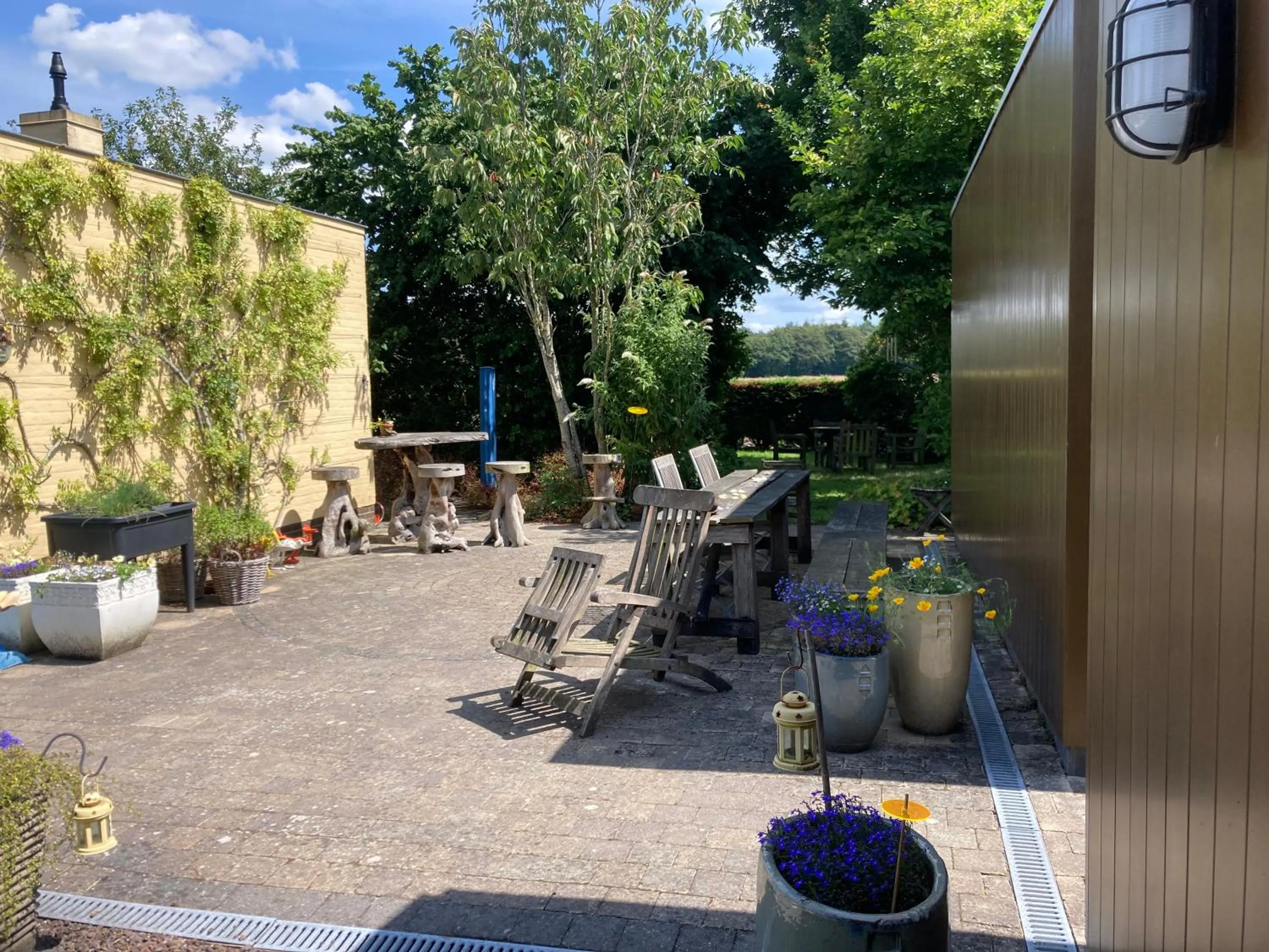 Garden view in B&B Koornemoezen