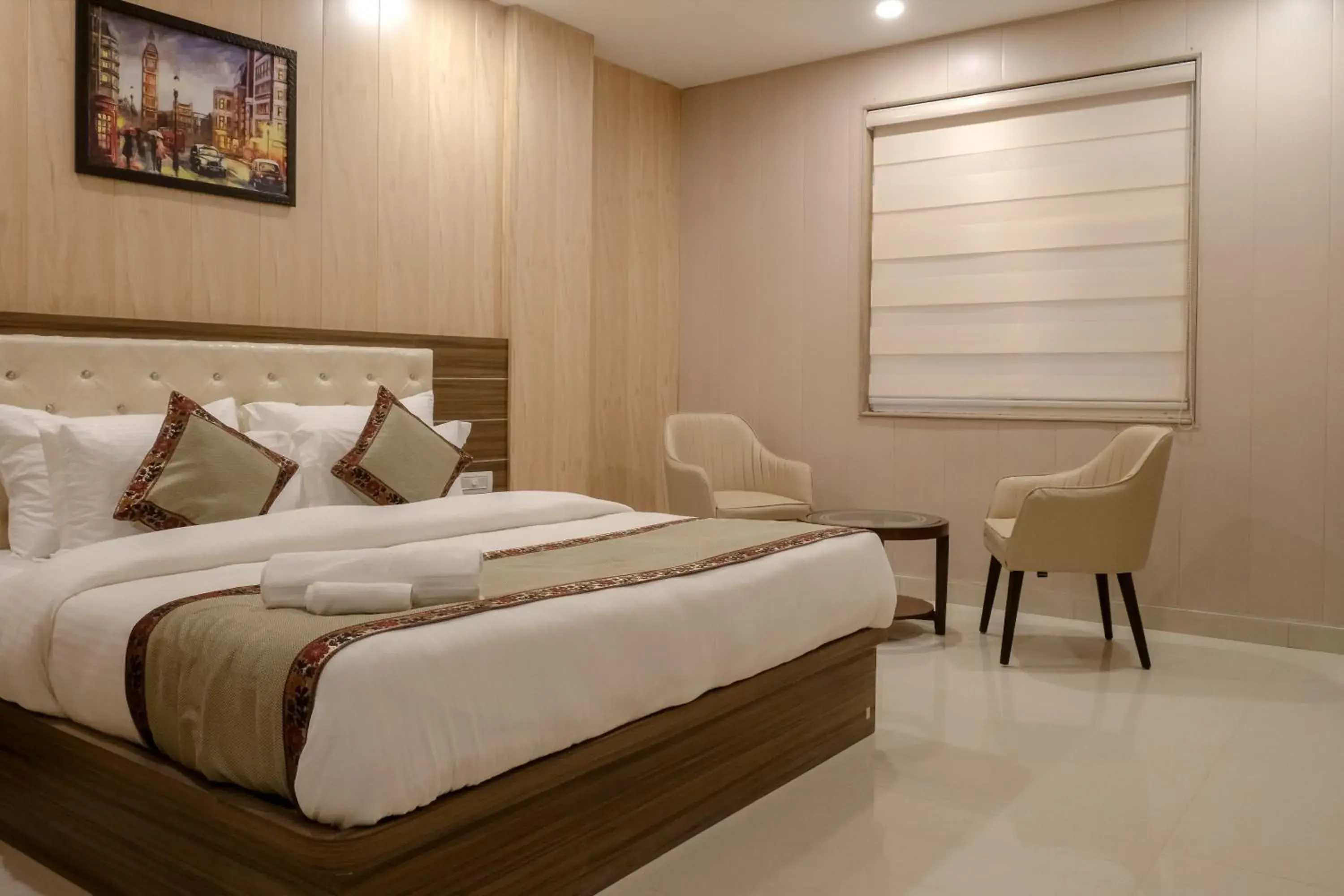 Bed in Hotel Sri Balaji Bed in Hotel Sri Balaji