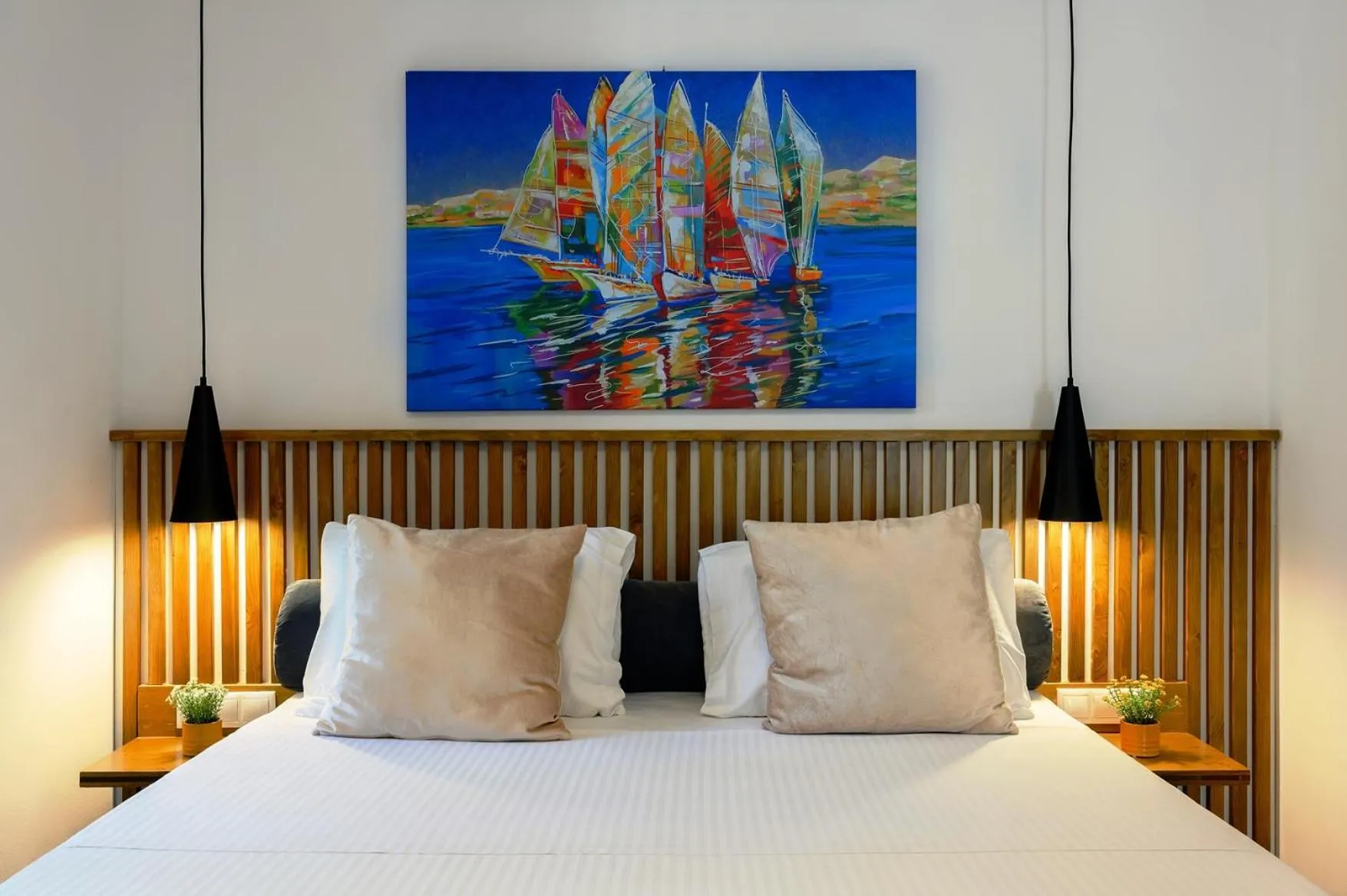 Bed in Blue Sky House