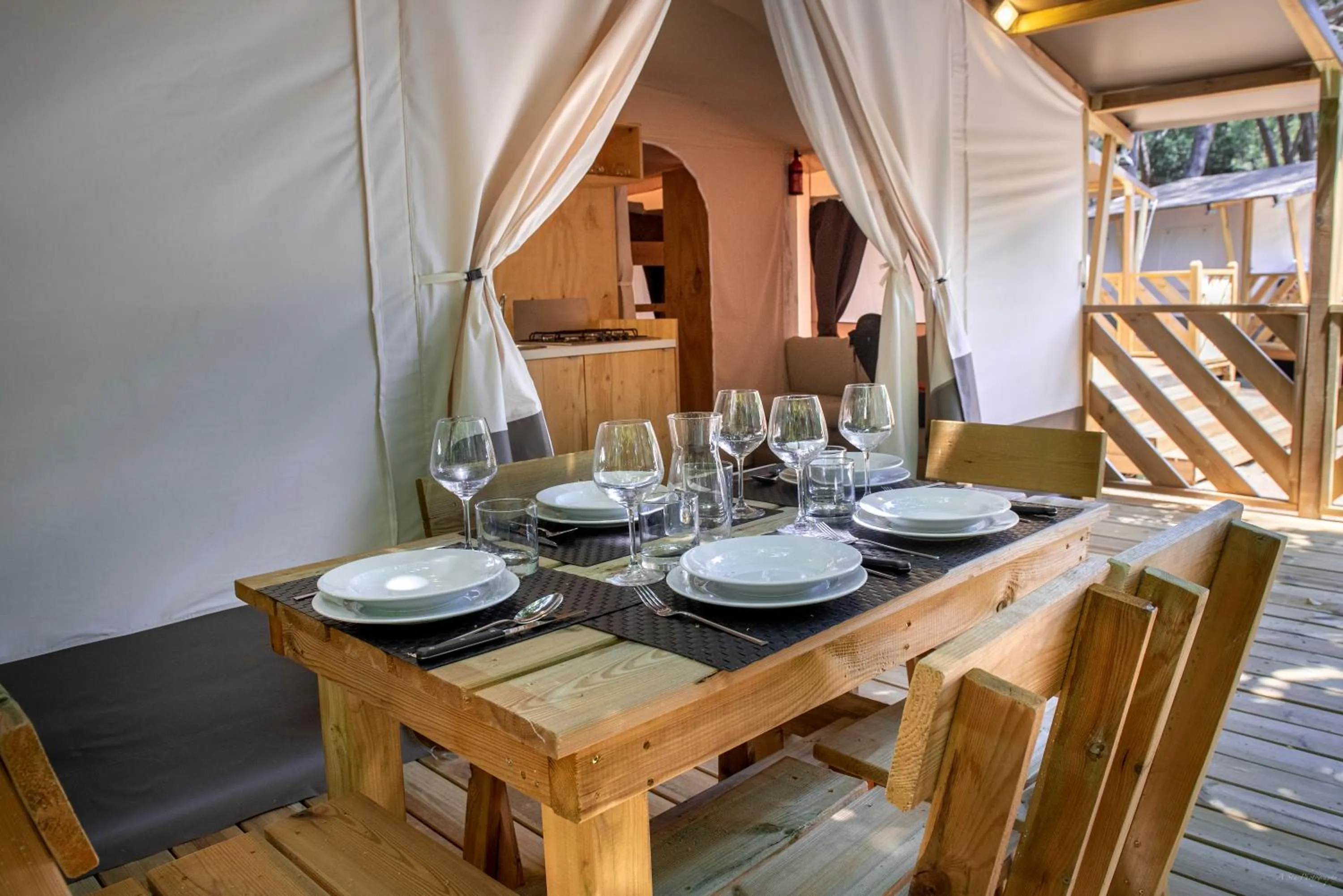 Dining area in Camping Village Santapomata