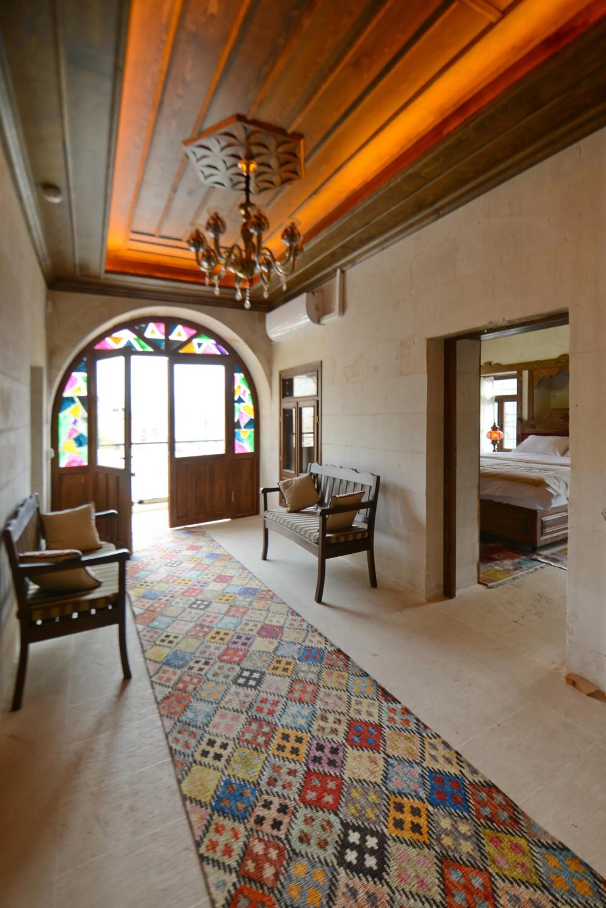 Seating area, Bed in TÜRKMEN KONAGI HALFETİ BUTİK OTEL