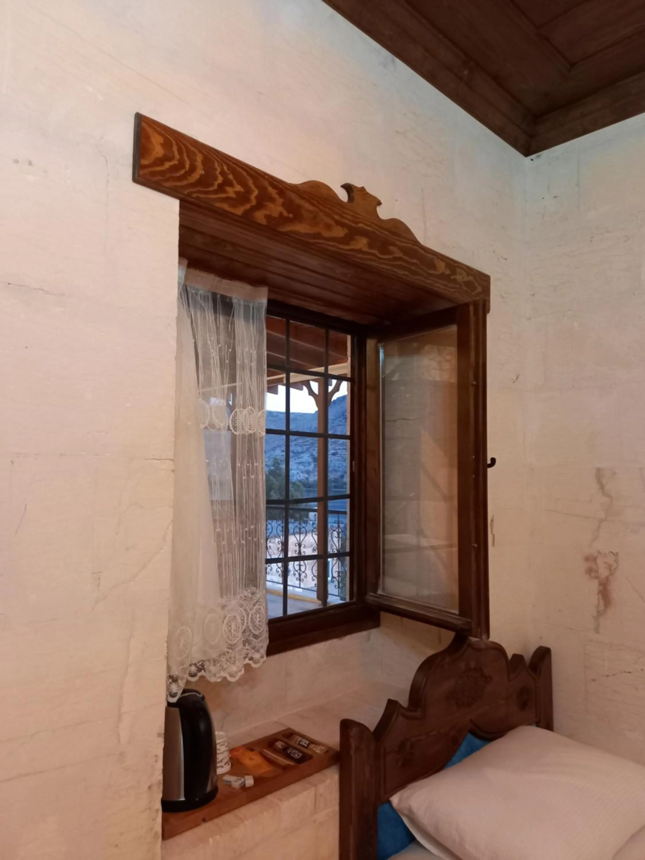 View (from property/room), Bed in TÜRKMEN KONAGI HALFETİ BUTİK OTEL