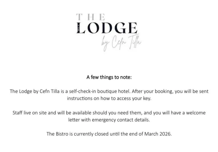 The Lodge by Cefn Tilla