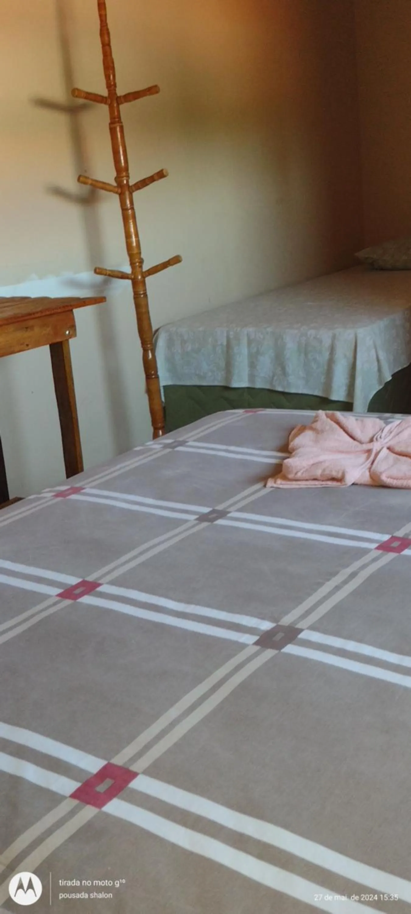 Bed in Pousada Shalom