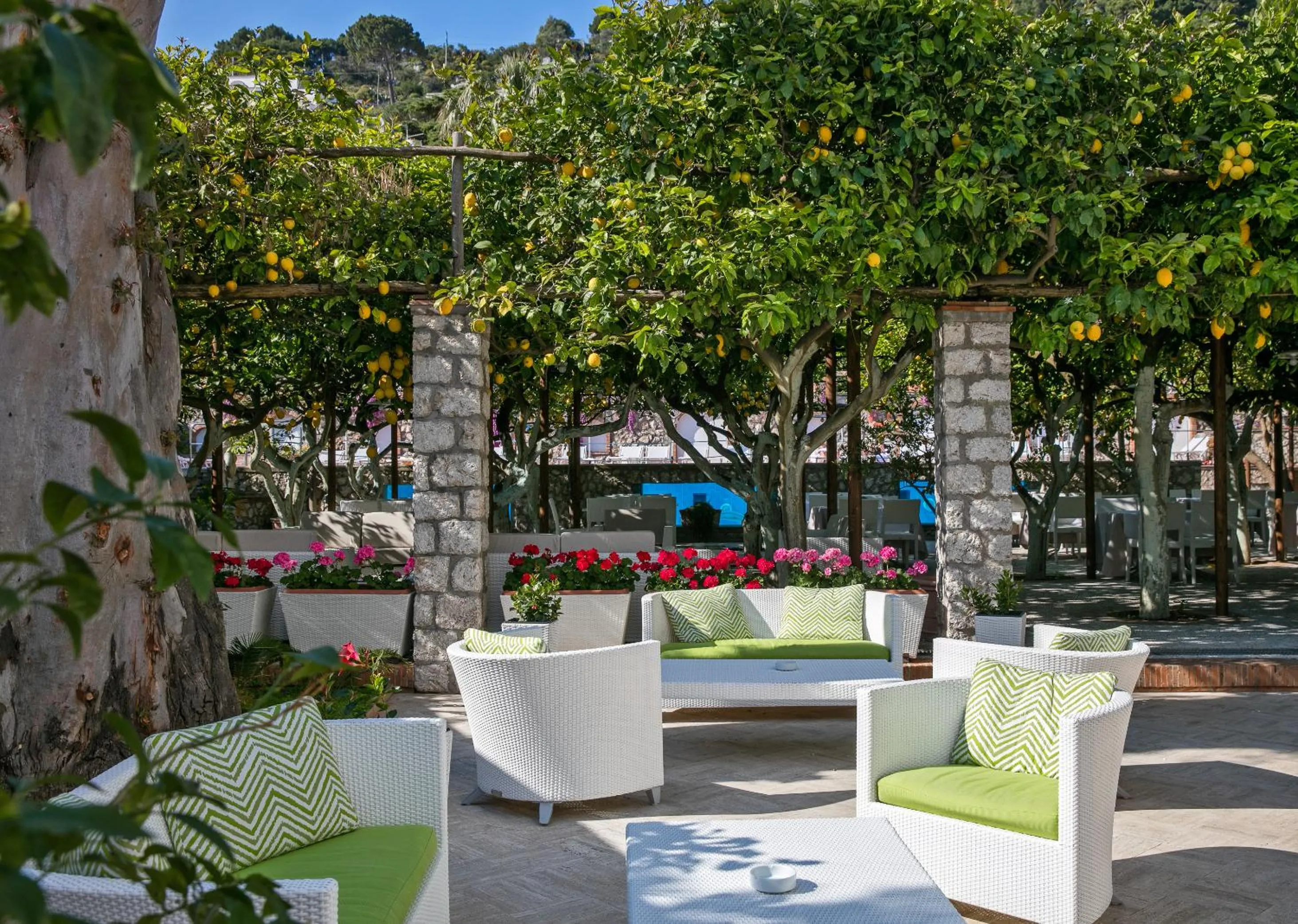 Patio in Hotel Syrene