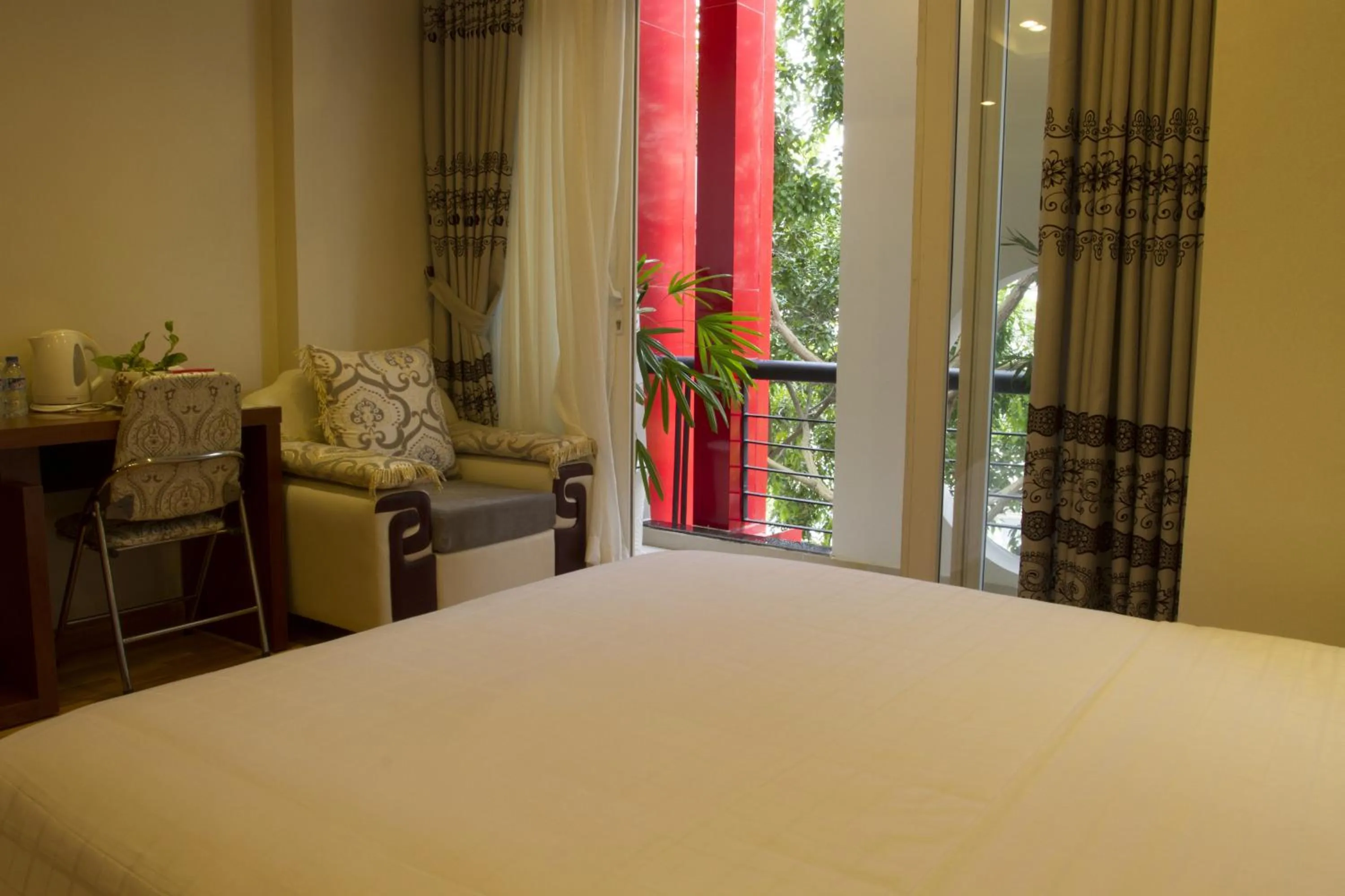 Decorative detail, Bed in Anh Dao Mekong Hotel