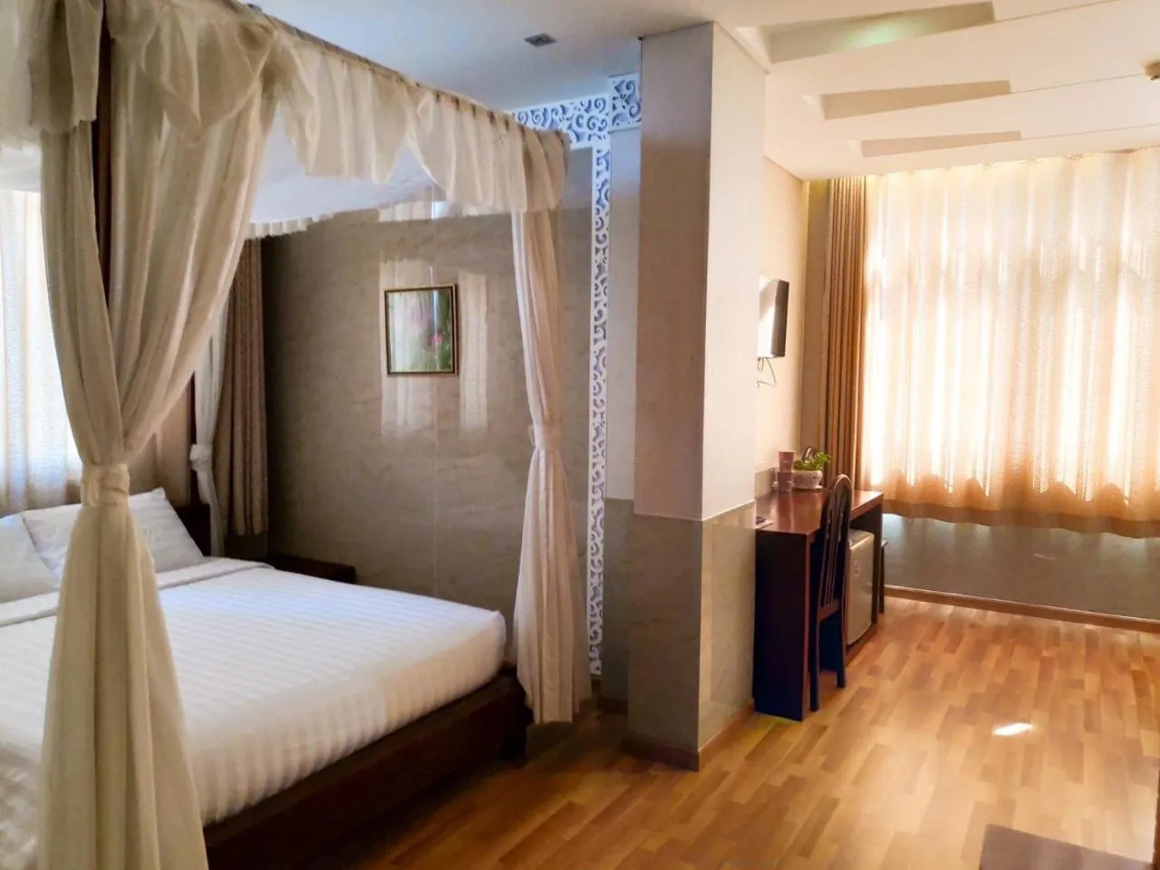 Bed in Anh Dao Mekong Hotel