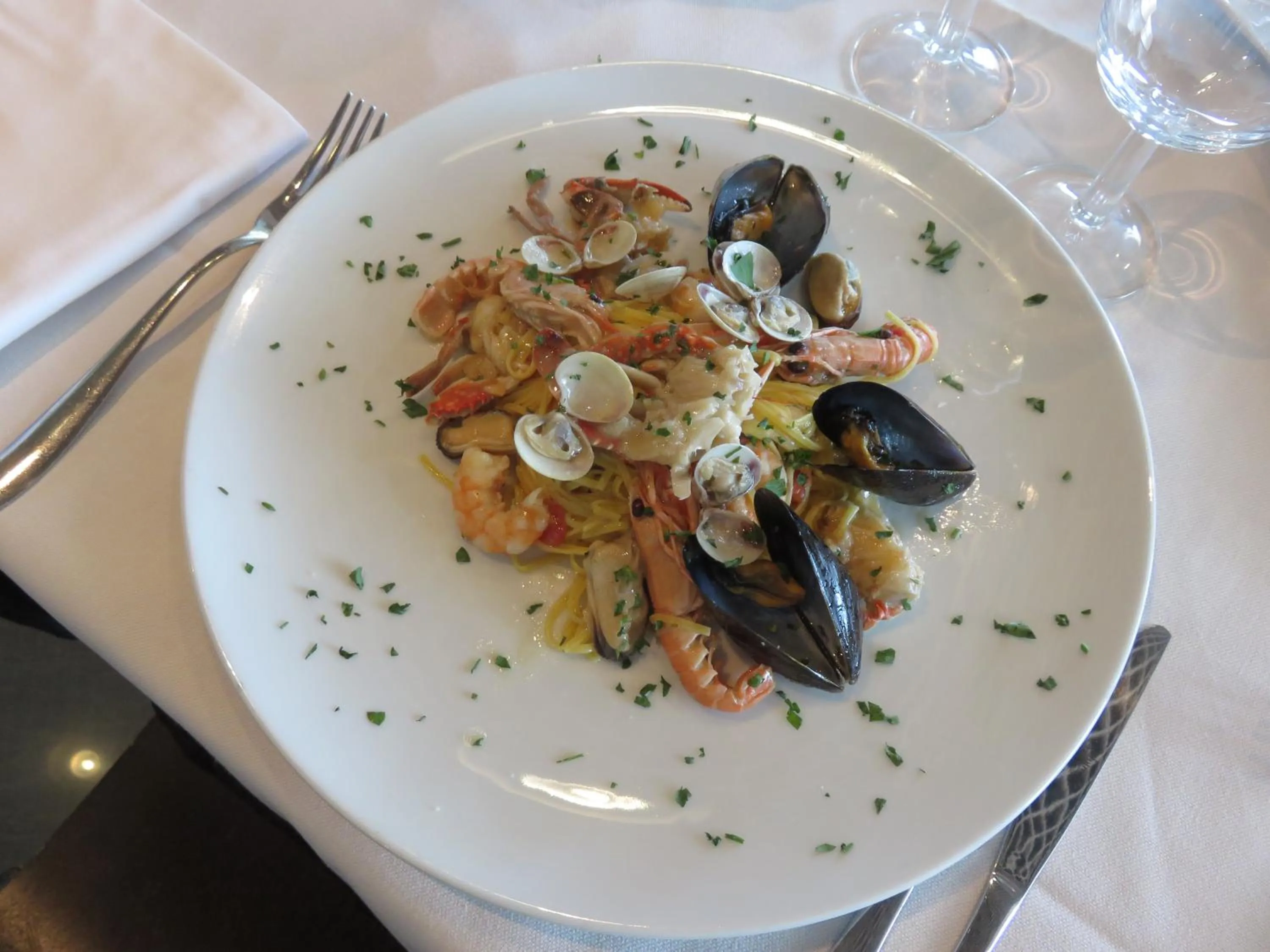 Food close-up in Waldorf Palace Hotel