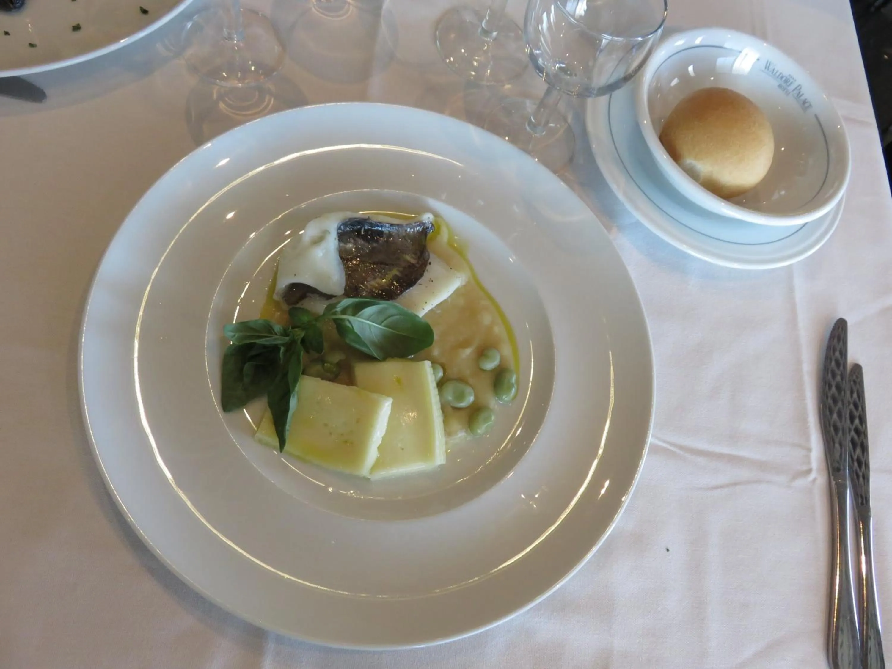 Food close-up in Waldorf Palace Hotel