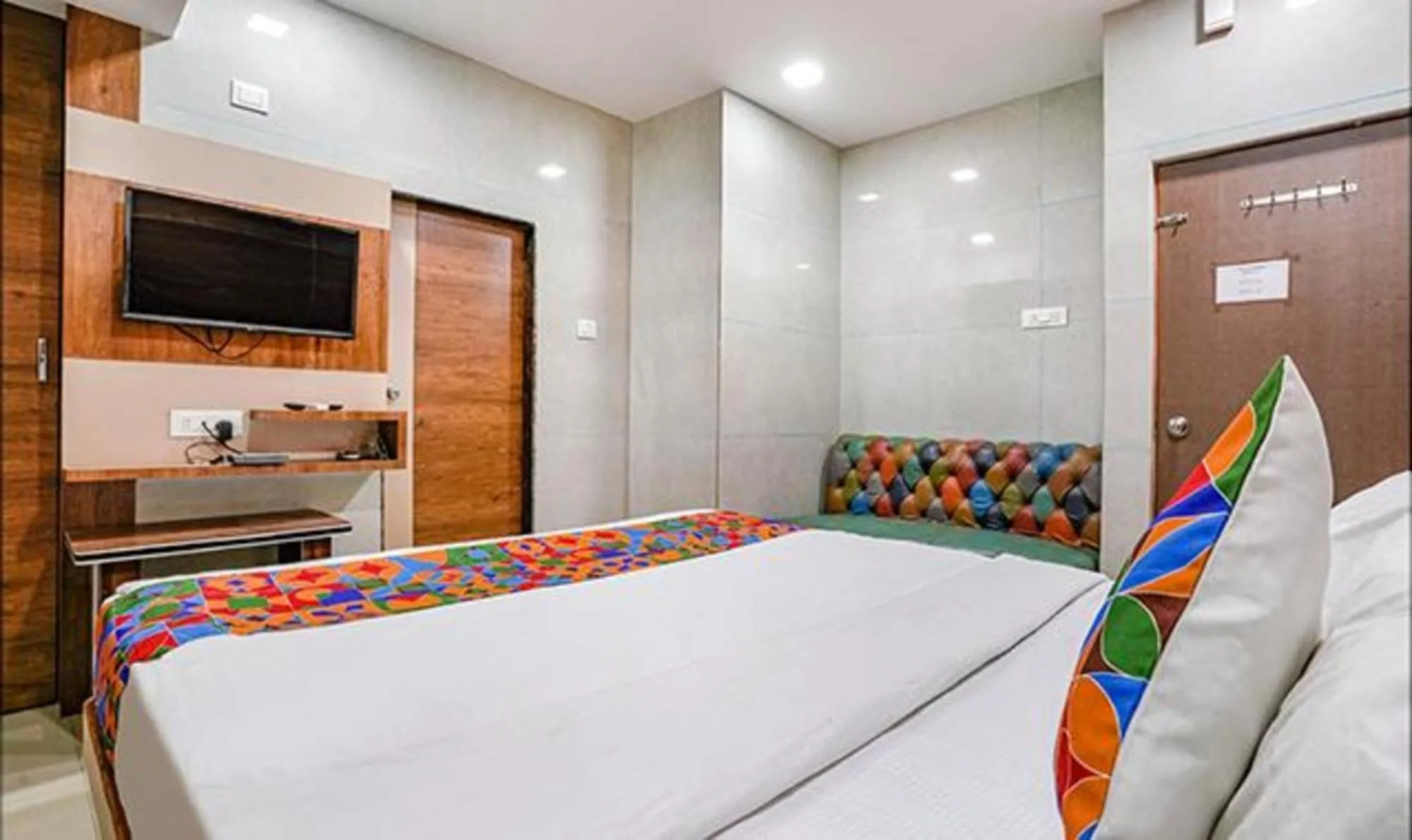 Bed in FabHotel White Gold - Nr Mahape