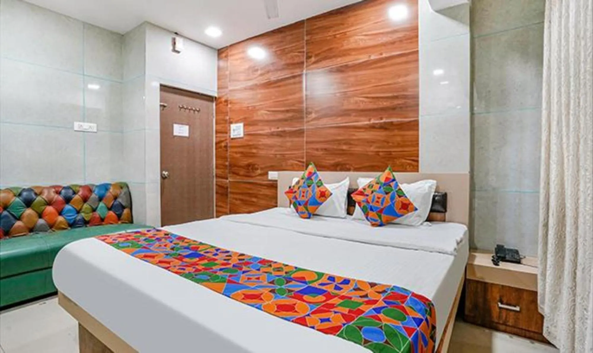 Bed in FabHotel White Gold - Nr Mahape