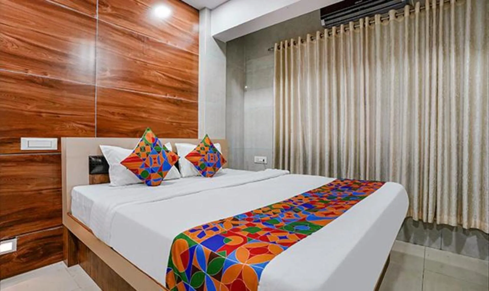 Bed in FabHotel White Gold - Nr Mahape