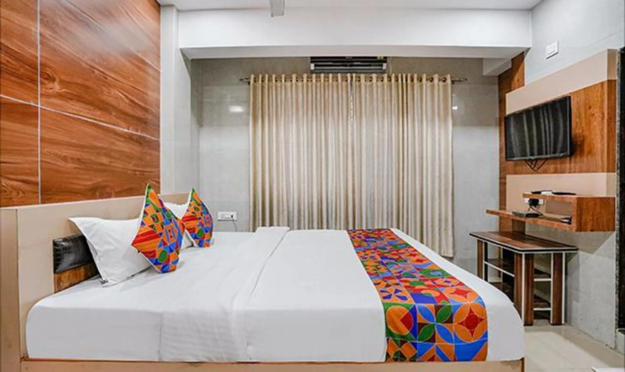 Bed in FabHotel White Gold - Nr Mahape