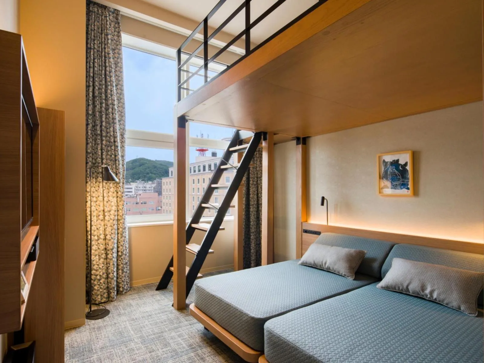 Photo of the whole room, Bed in GRIDS PREMIUM HOTEL OTARU