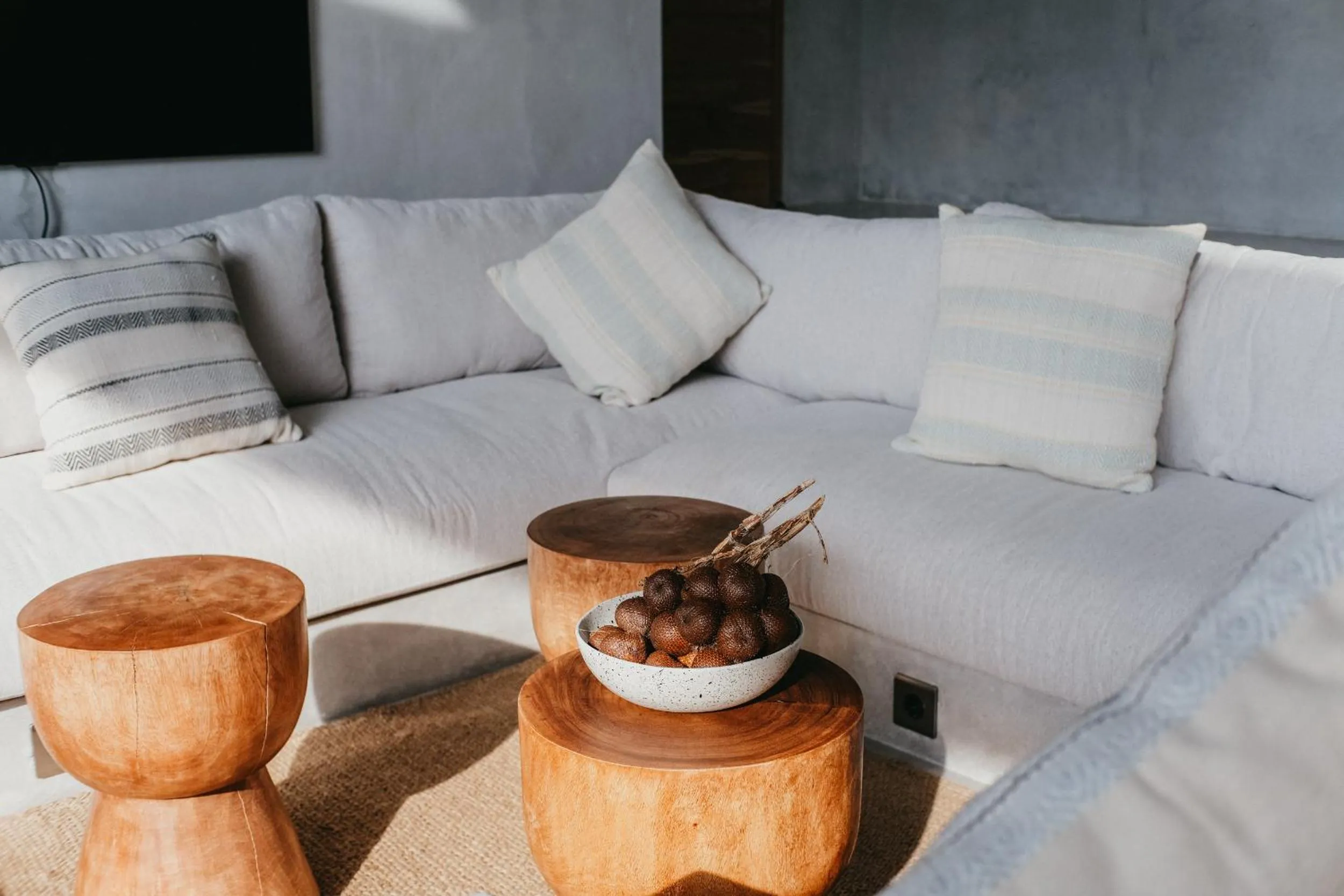 Seating area in Concrete Retreat Villa
